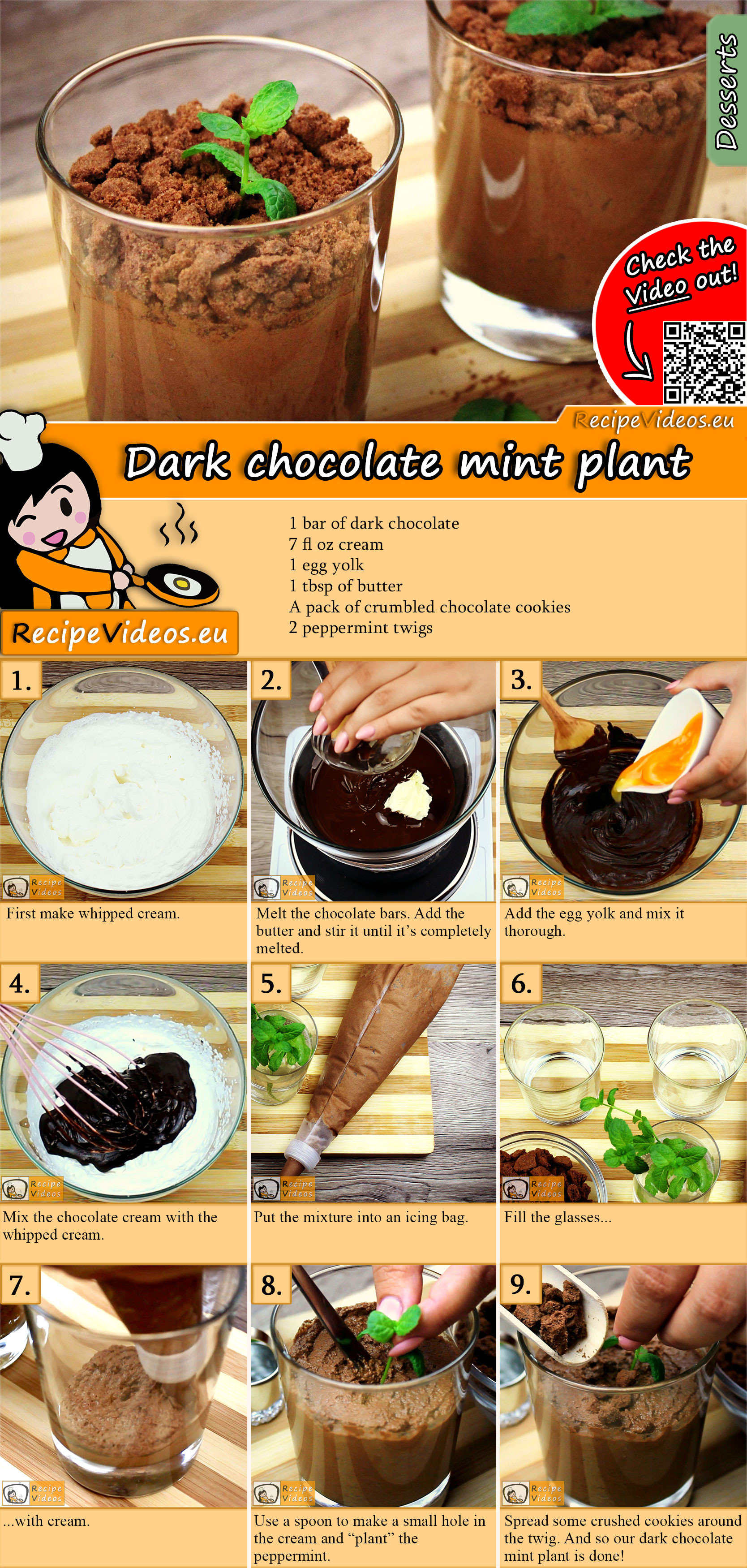 Dark chocolate mint plant recipe with video