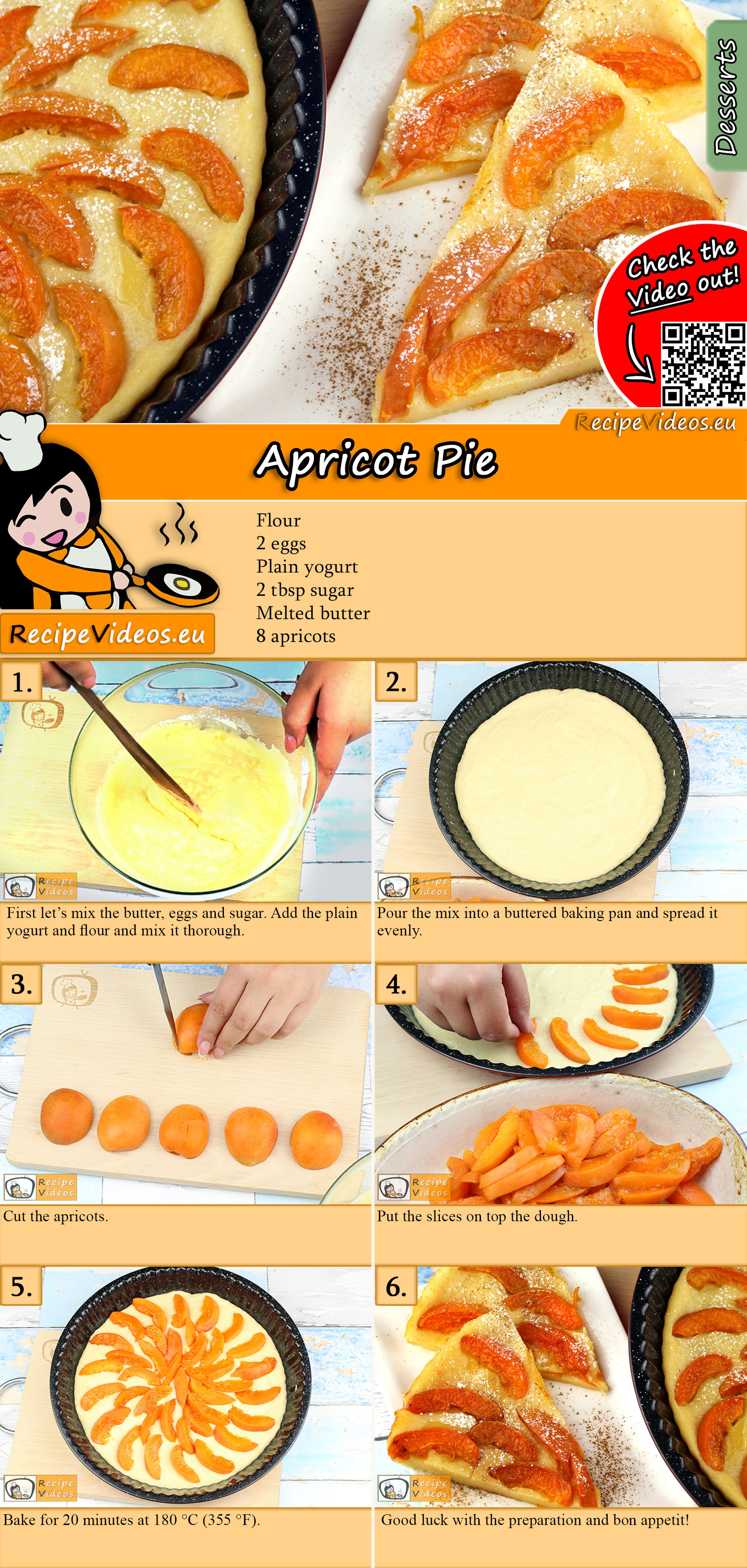 Apricot Pie recipe with video