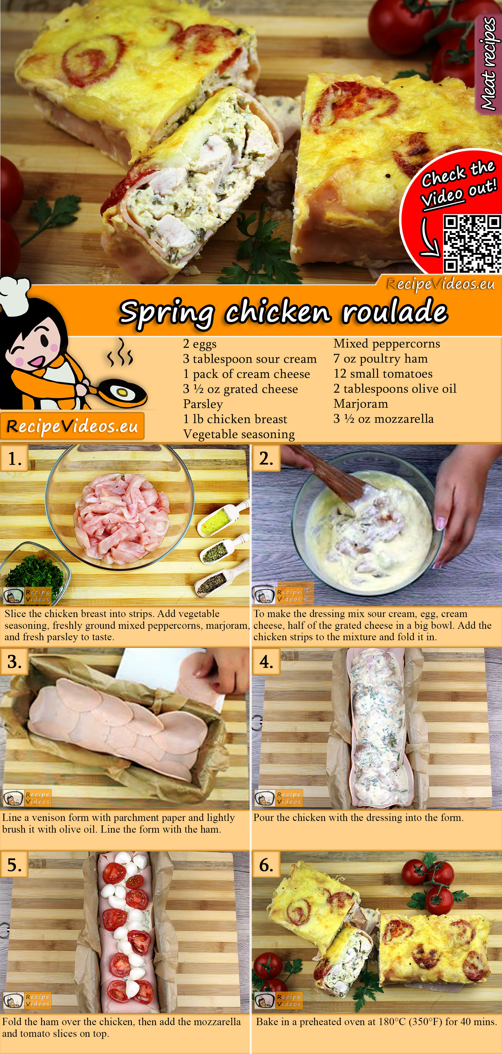 Spring chicken roulade recipe with video