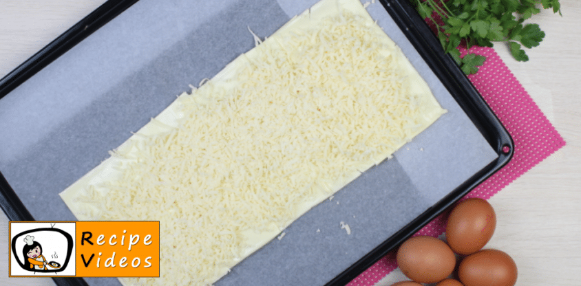 Cheese rolls with egg and ham recipe, how to make Cheese rolls with egg and ham step 2