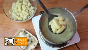 Garlic gnocchi with cheese sauce recipe, how to make Garlic gnocchi with cheese sauce step 4