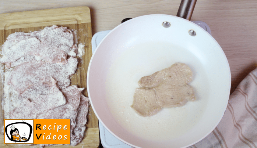 Pork schnitzel Bakonyi style recipe, how to make Pork schnitzel Bakonyi style step 2