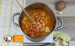 Savoy cabbage and frankfurter soup recipe, how to make Savoy cabbage and frankfurter soup step 7