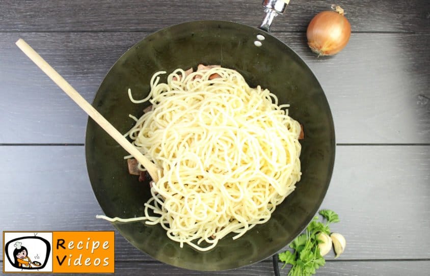 Spaghetti Carbonara recipe, how to make Spaghetti Carbonara step 5