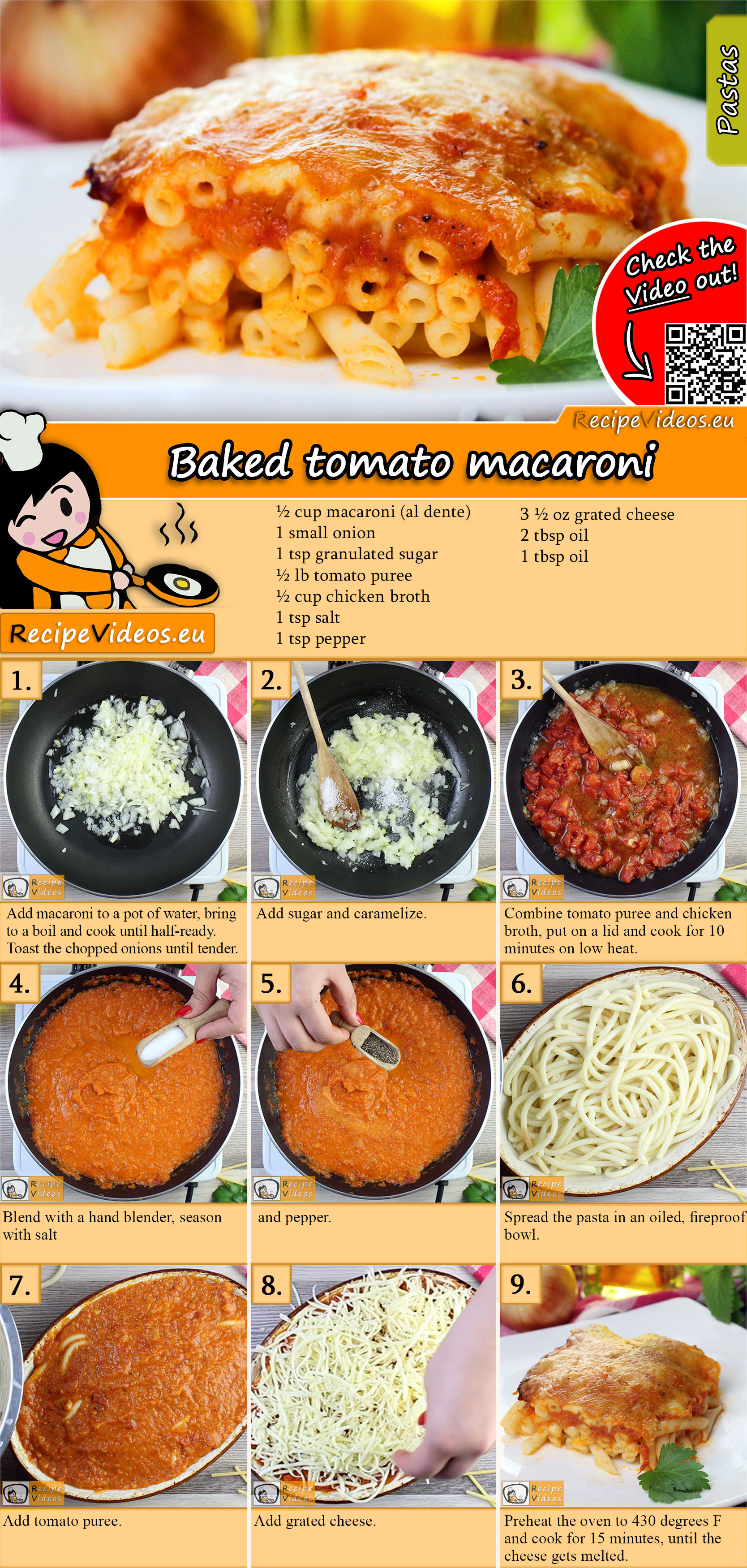 Baked tomato macaroni recipe with video