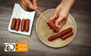 Cheese-bacon-sausages baked in batter recipe, how to make Cheese-bacon-sausages baked in batter step 1