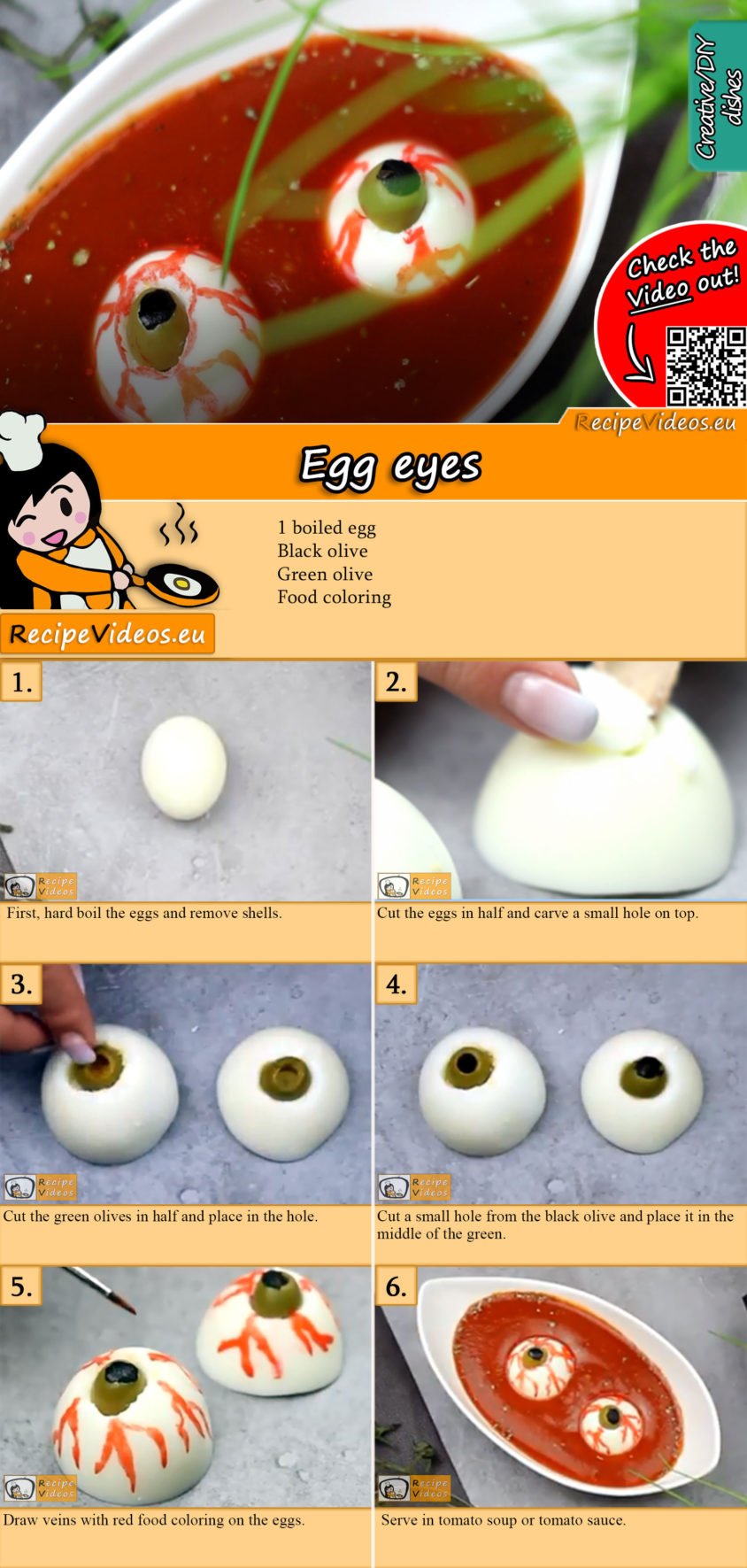 Egg eyes recipe with video