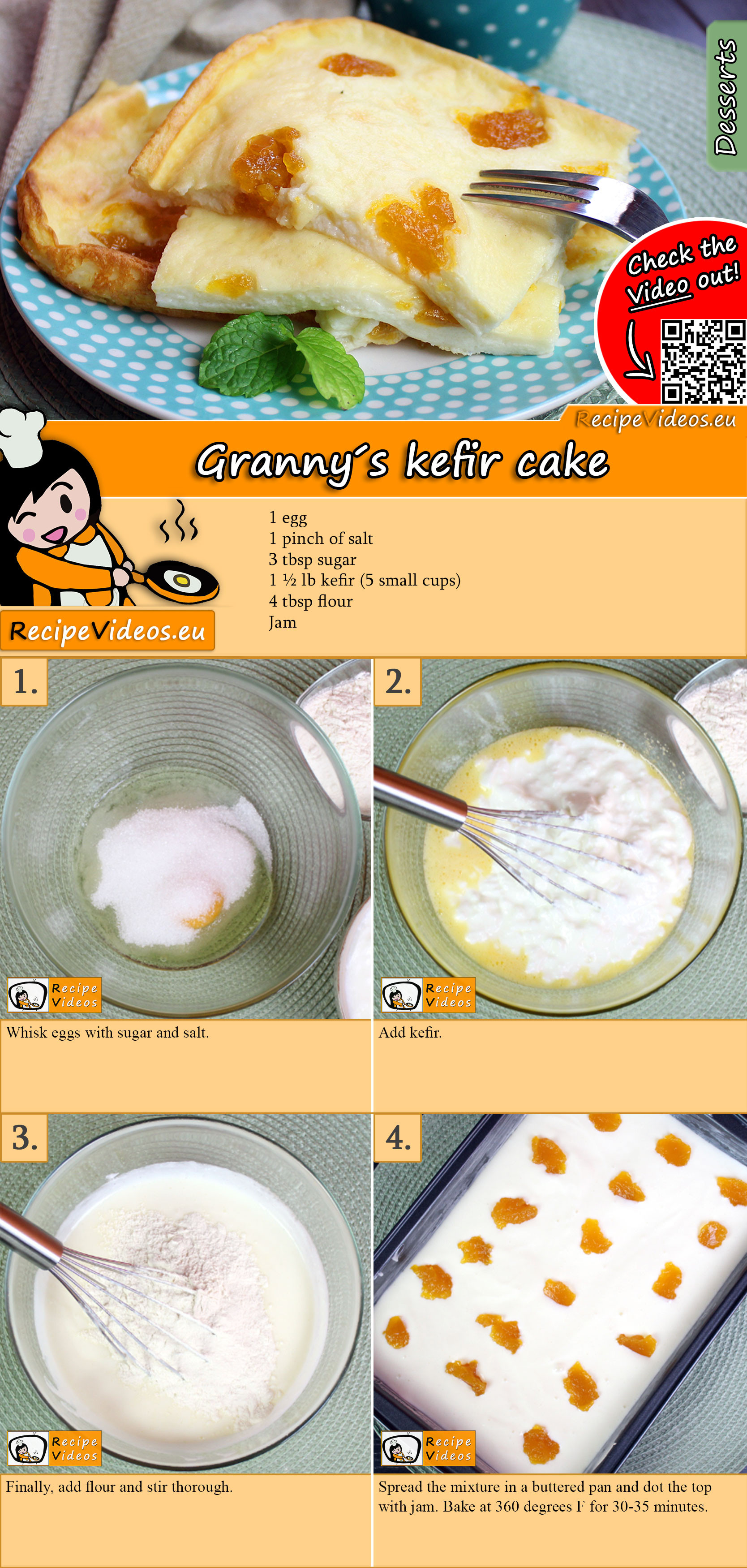 Granny’s kefir cake recipe with video