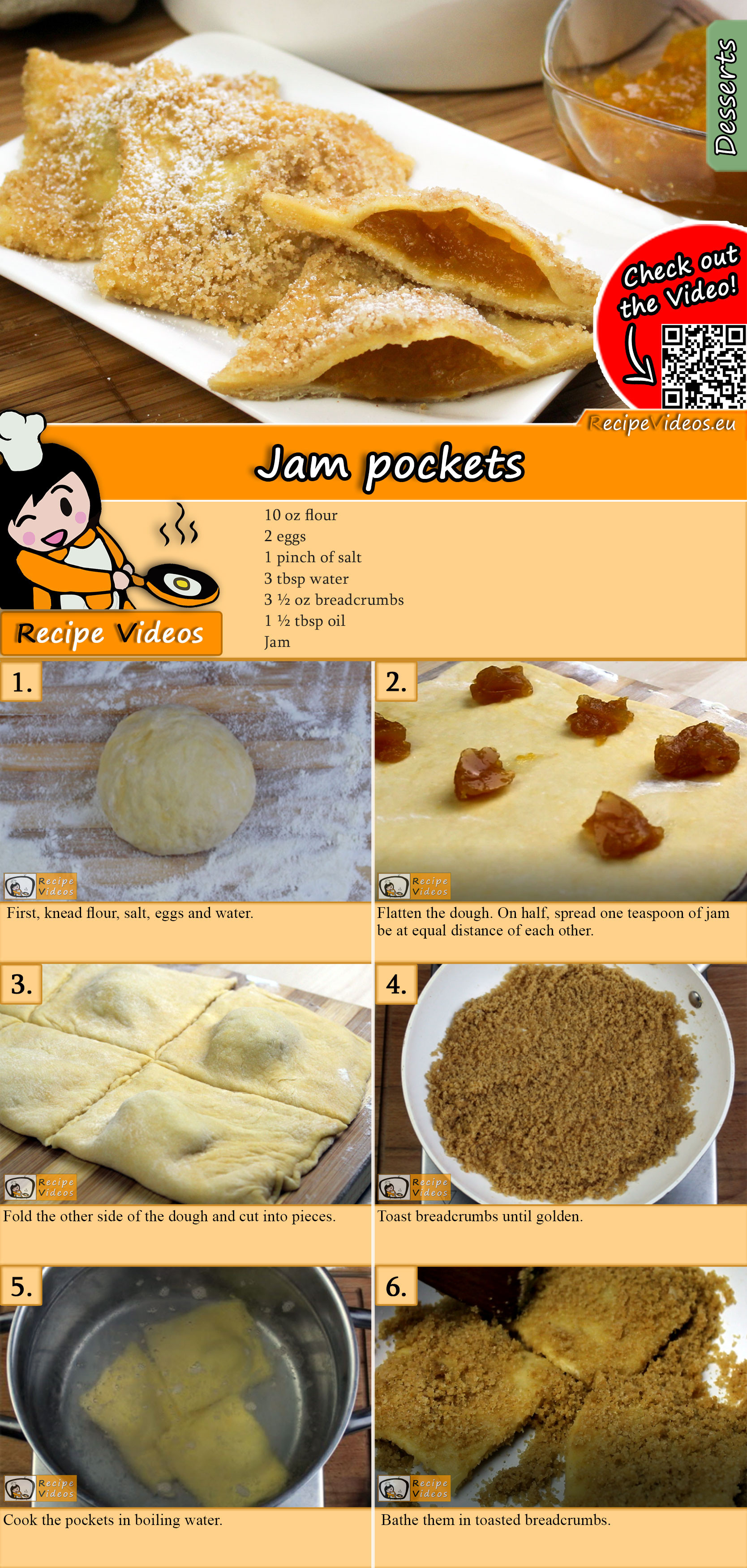 Jam pockets recipe with video