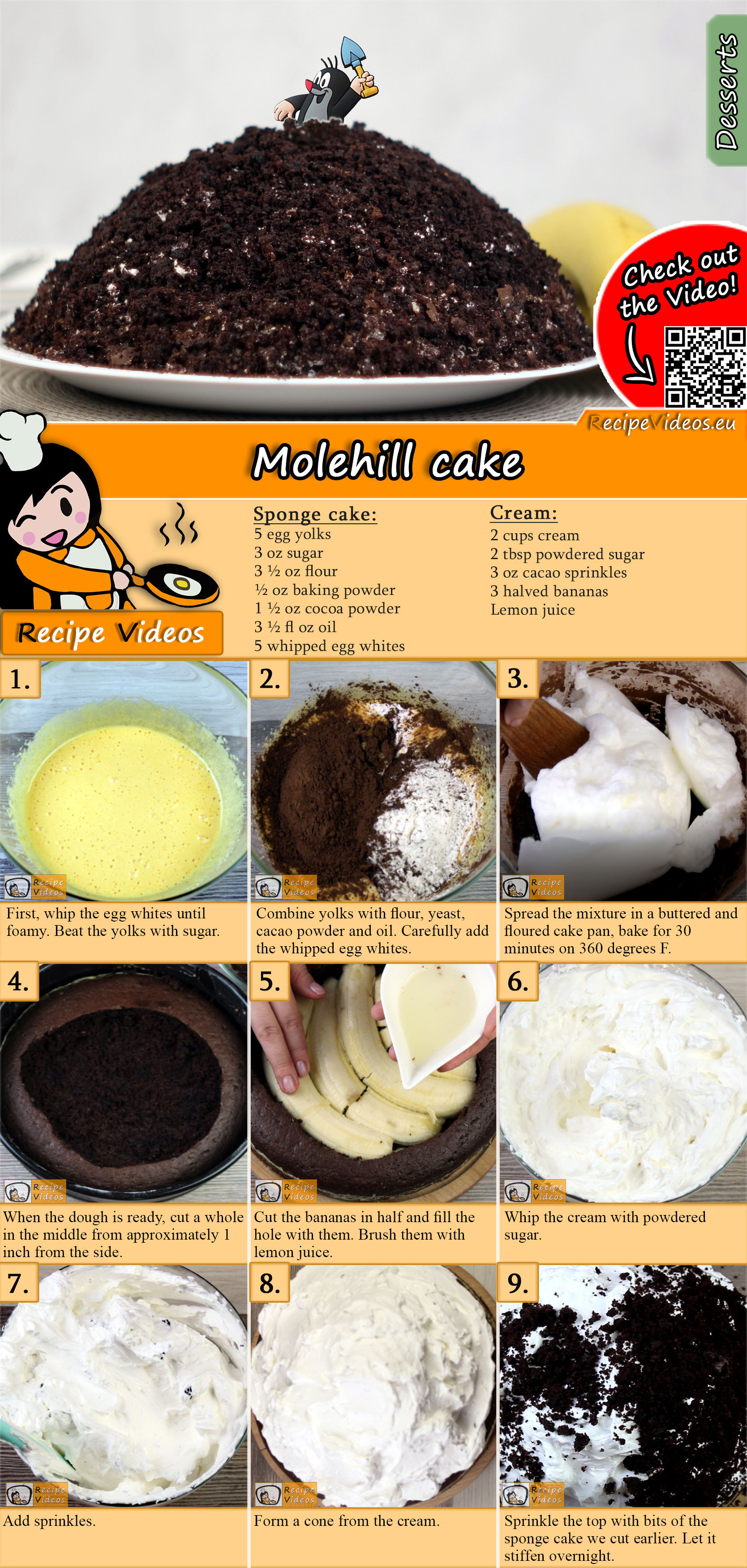 Molehill cake recipe with video