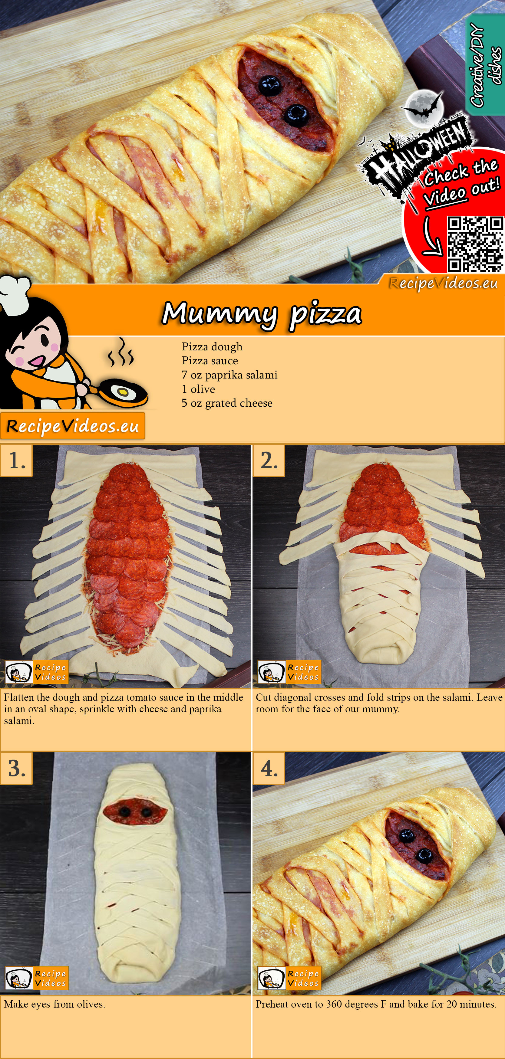Mummy pizza recipe with video