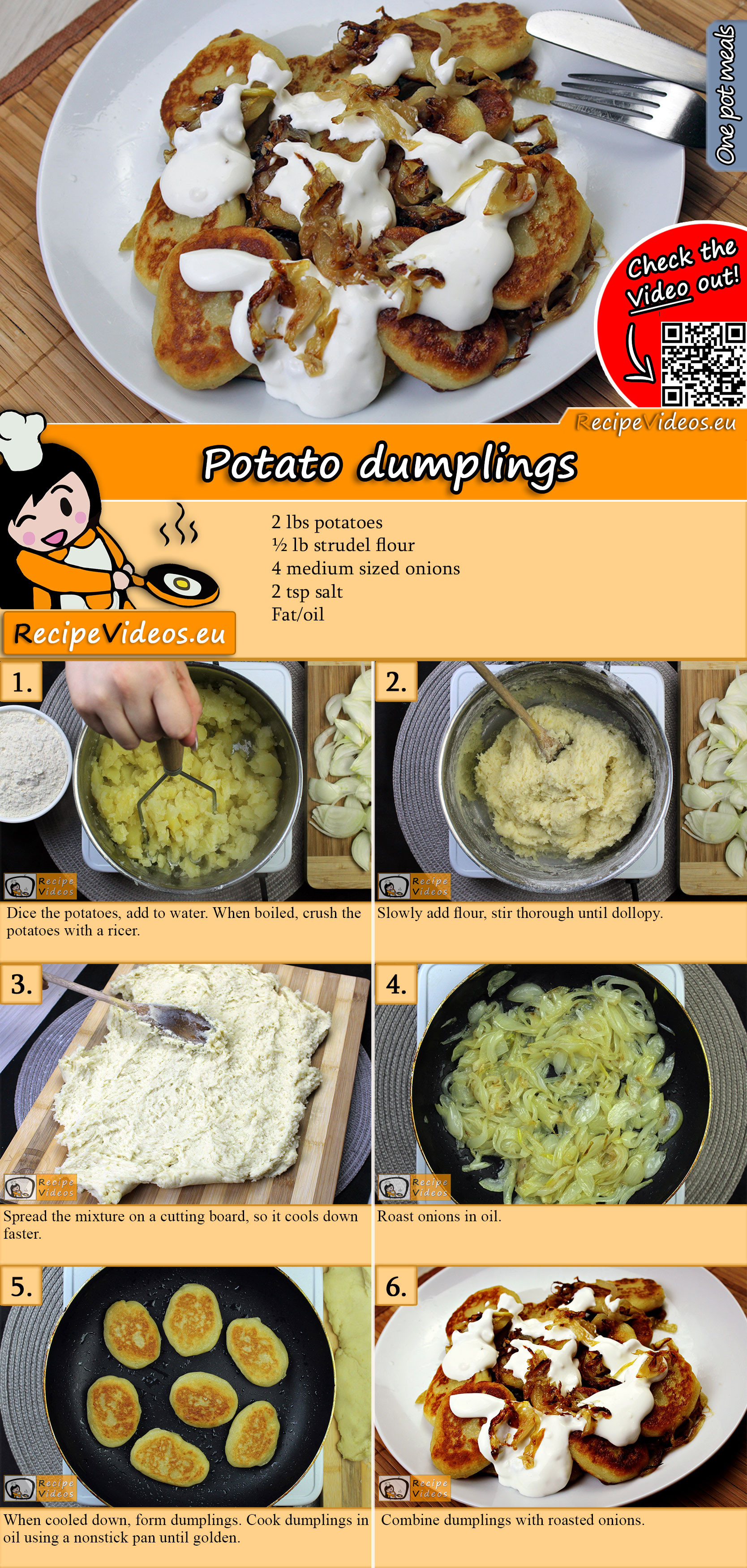 Potato dumplings recipe with video