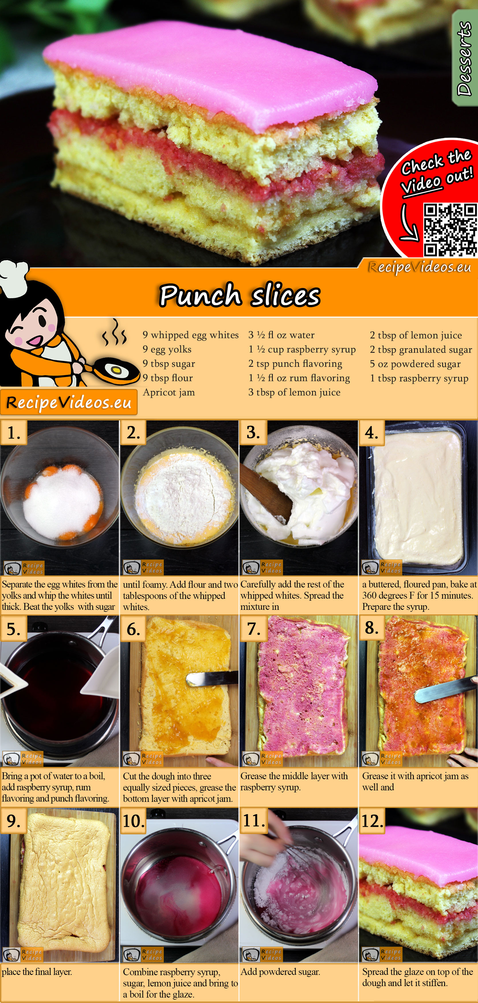 Punch slices recipe with video