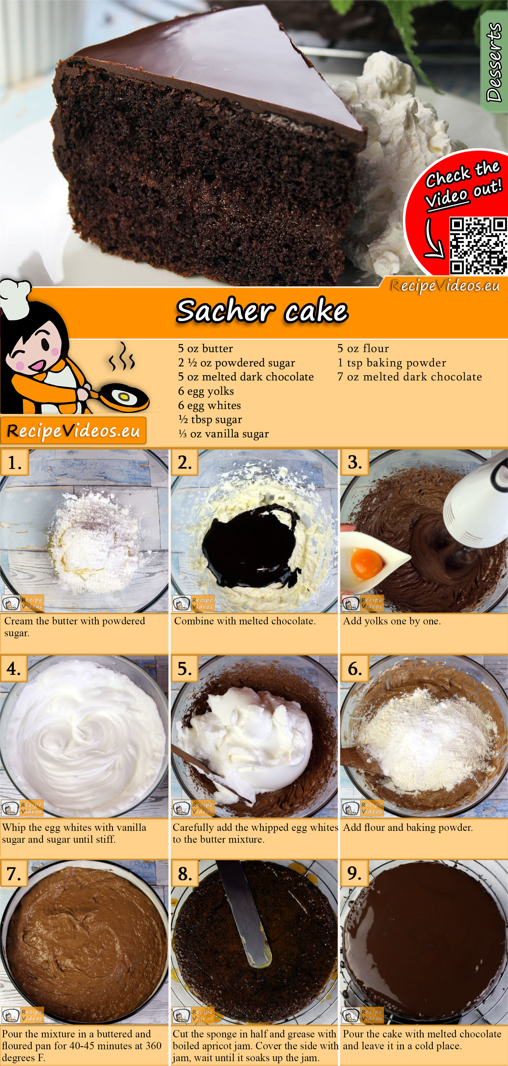 Sacher cake recipe with video