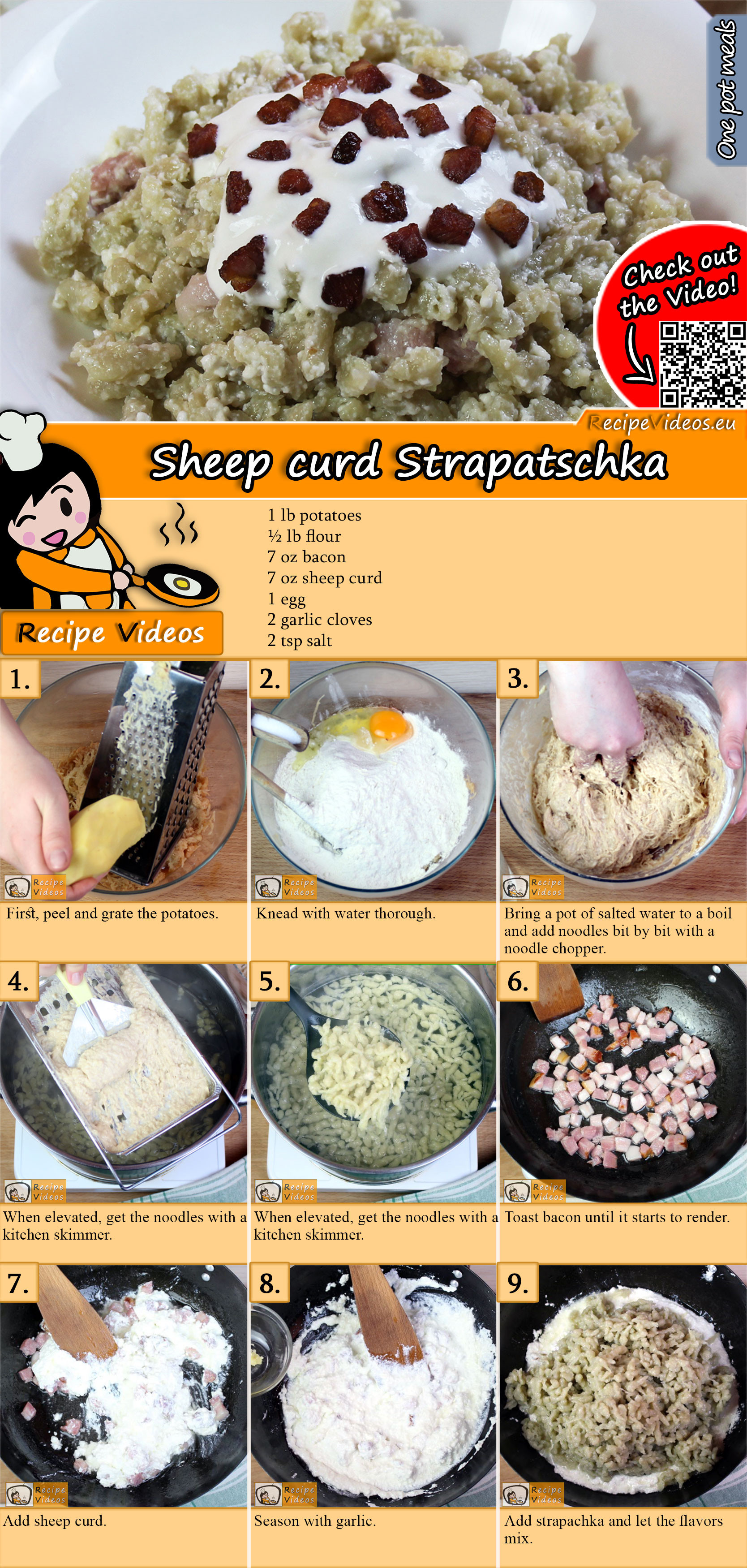 Sheep curd Strapatschka recipe with video