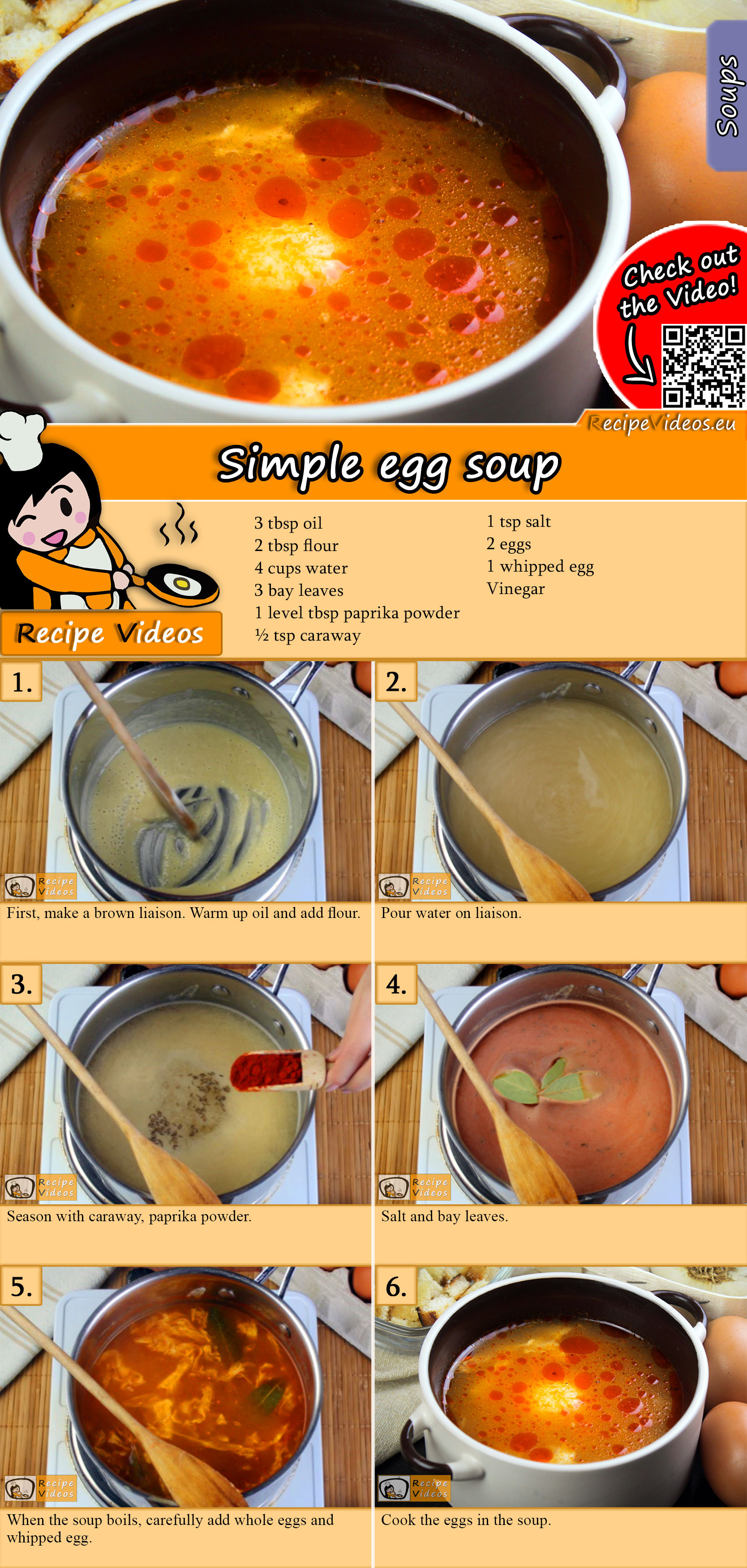 Simple egg soup recipe with video