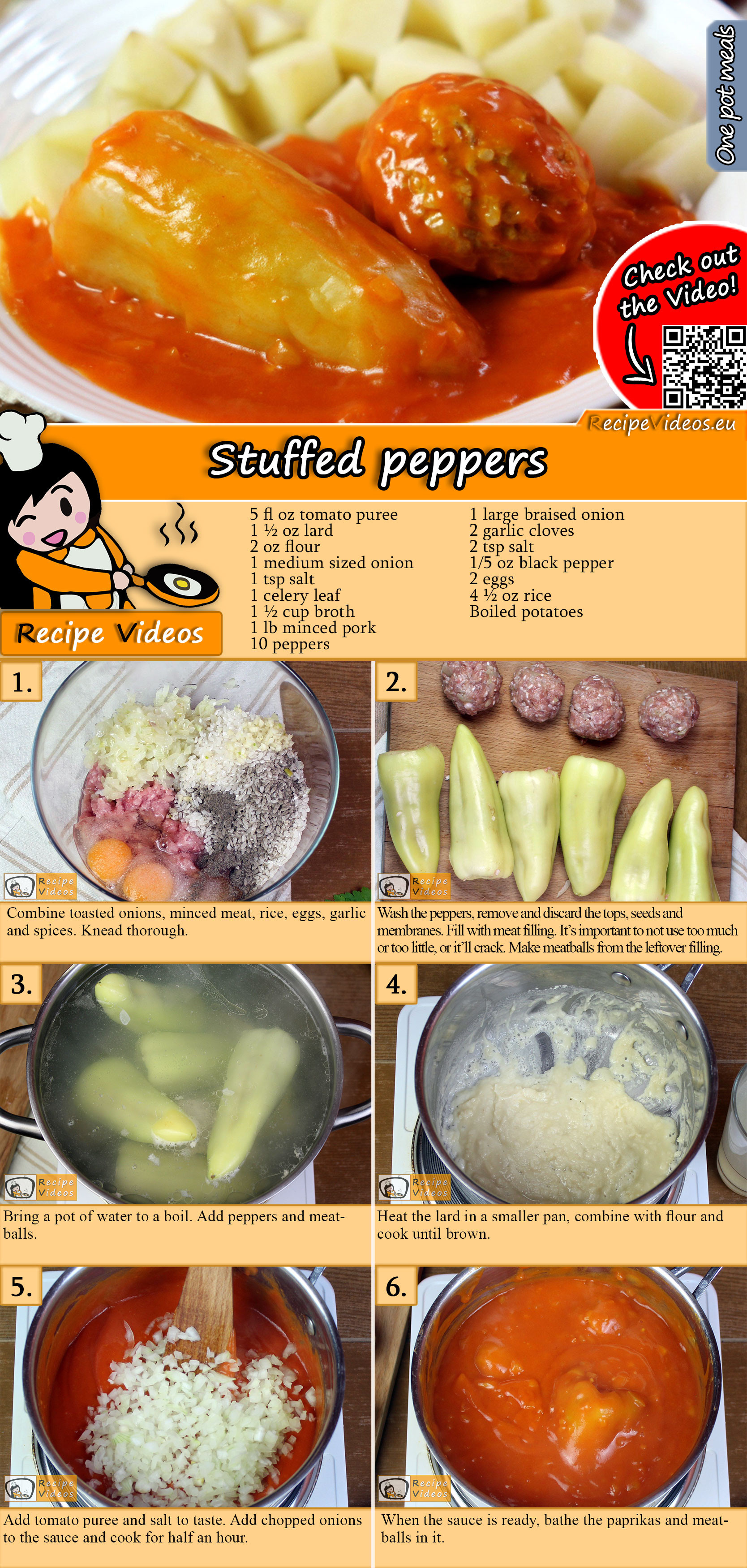 Stuffed peppers recipe with video