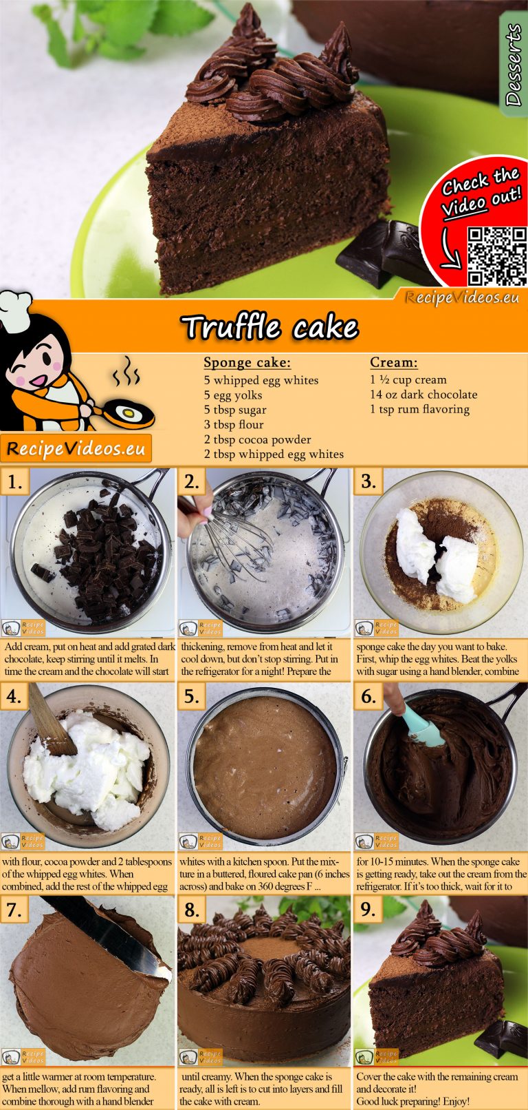 TRUFFLE CAKE RECIPE WITH VIDEO simple Truffle cake recipe