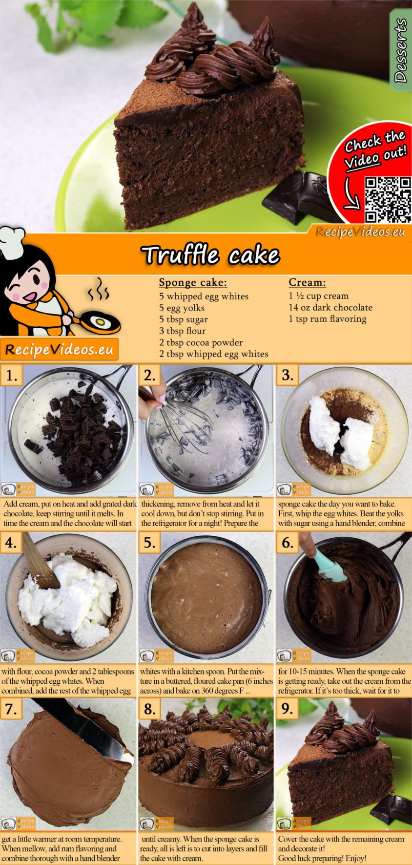 Truffle cake recipe with video