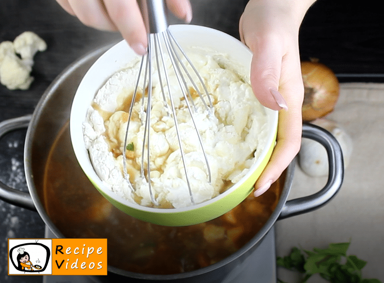 Cauliflower soup with sour cream recipe, how to make Cauliflower soup with sour cream step 10