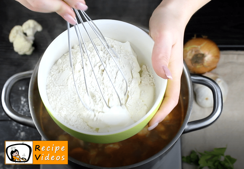 Cauliflower soup with sour cream recipe, how to make Cauliflower soup with sour cream step 9