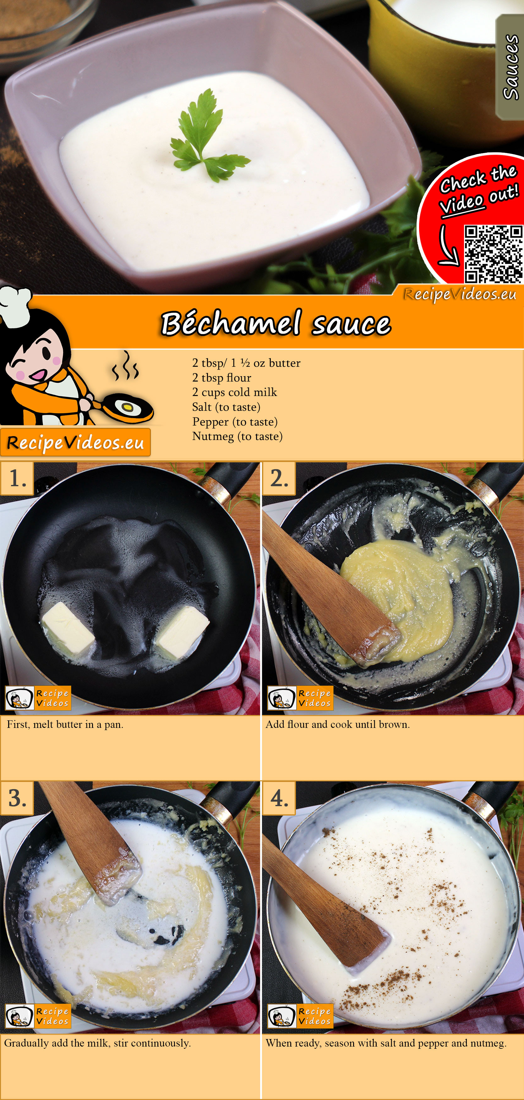 Béchamel sauce recipe with video