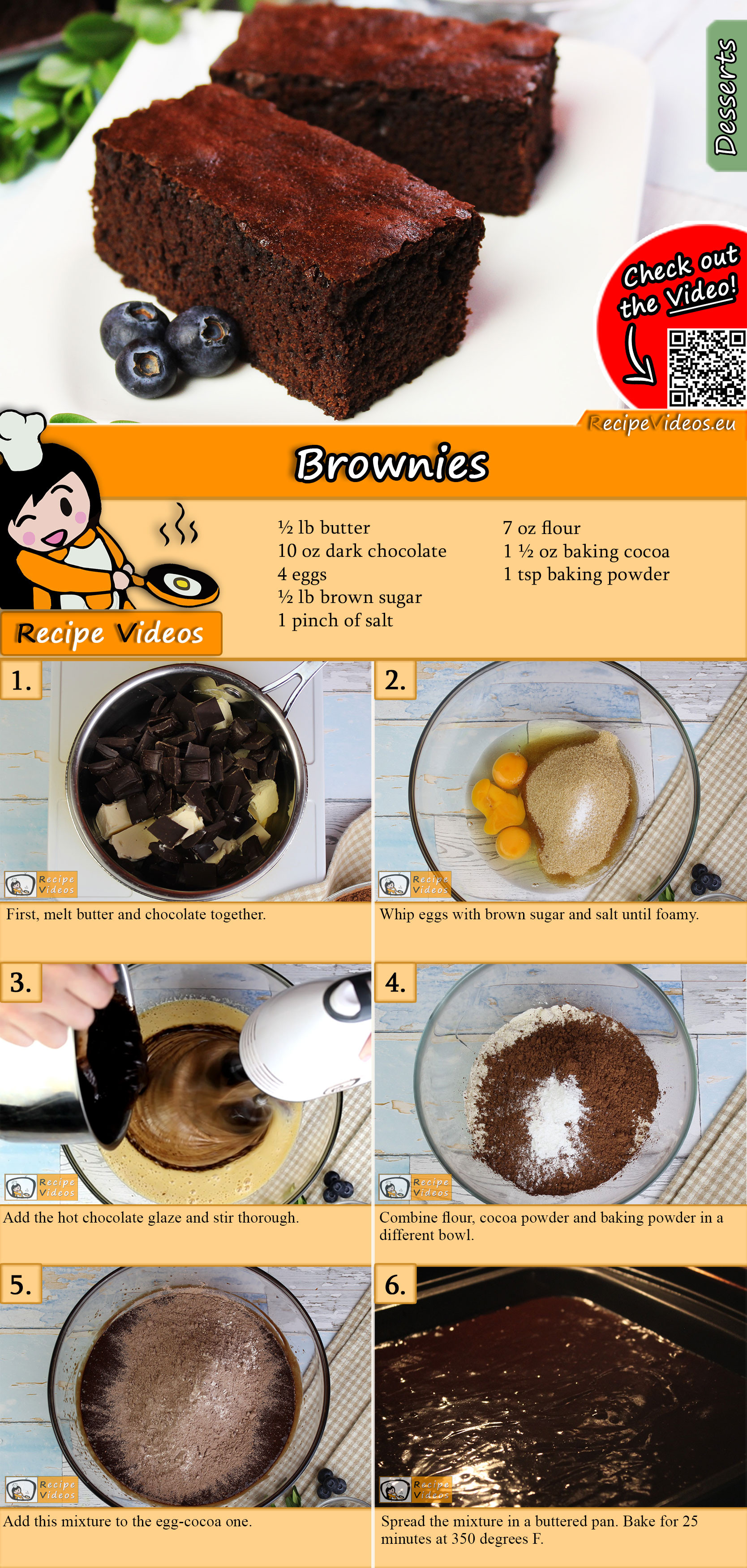 Brownies recipe with video