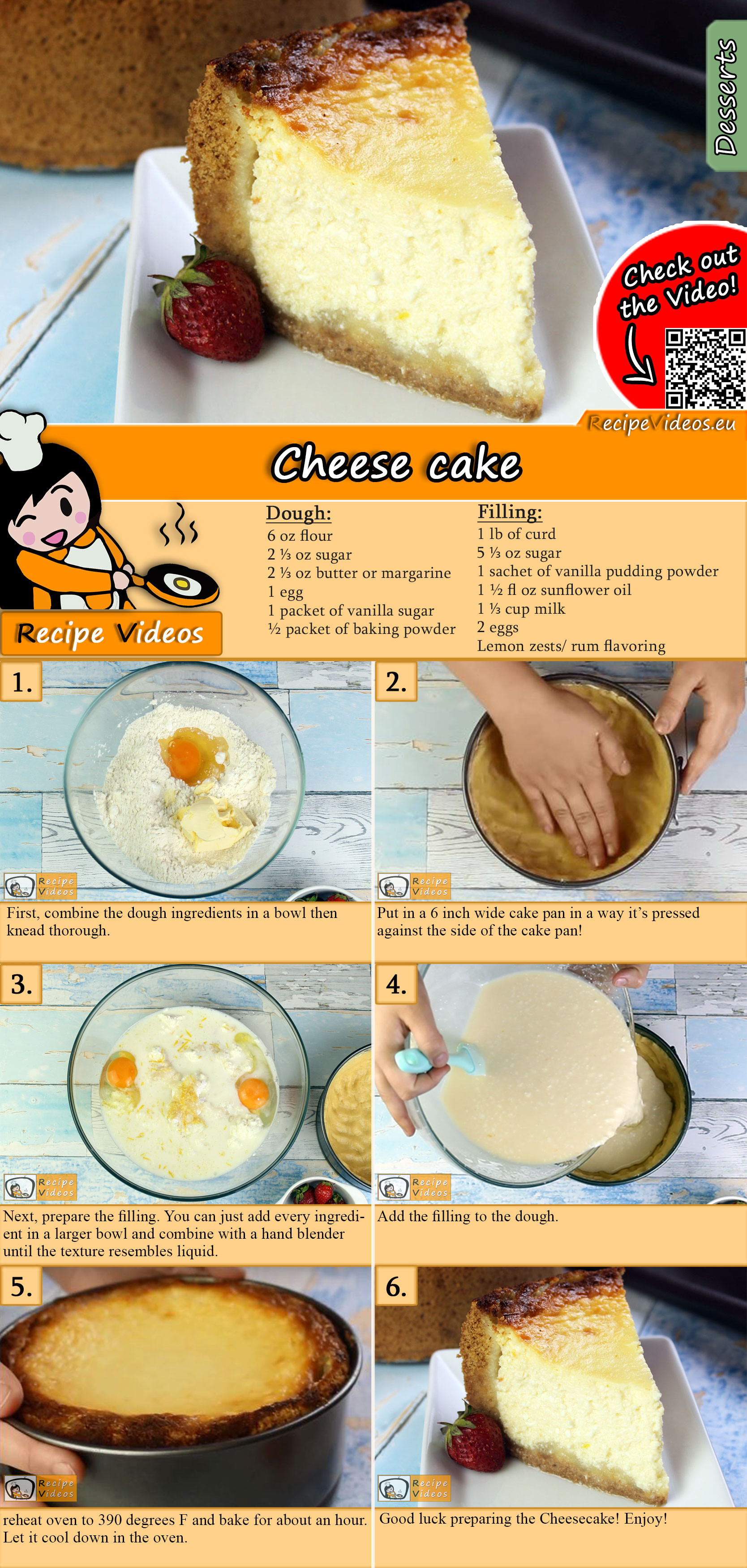 Cheese cake recipe with video