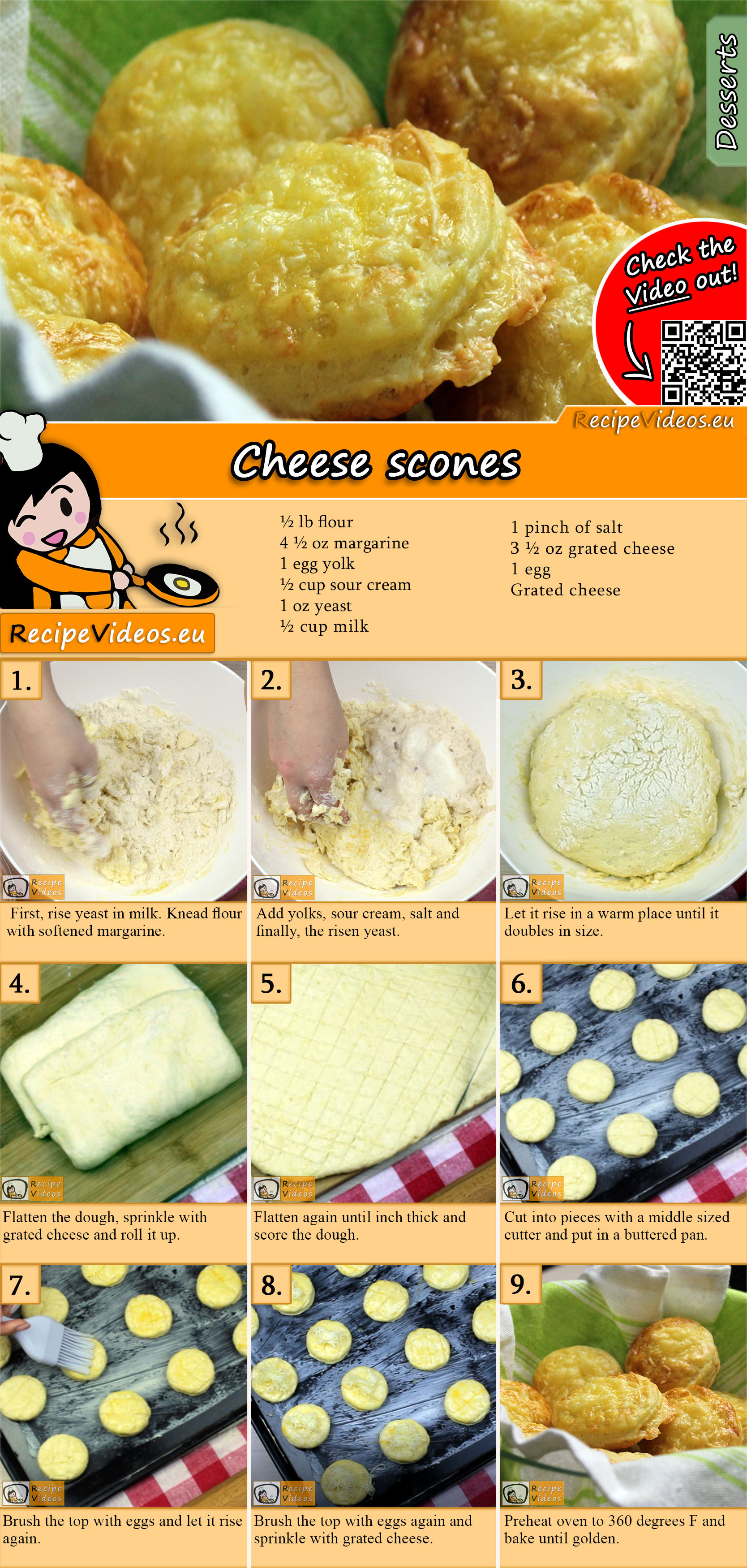 Cheese scones recipe with video