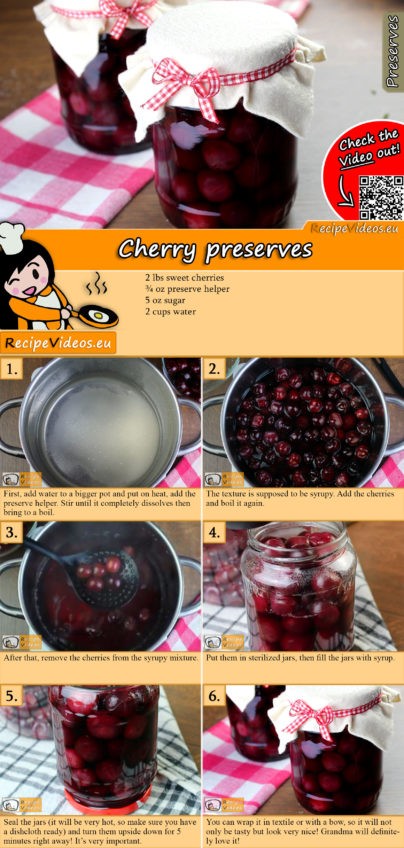 Cherry preserves recipe with video