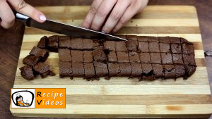 Chocolate brownie dessert with raspberries recipe, how to make Chocolate brownie dessert with raspberries step 3