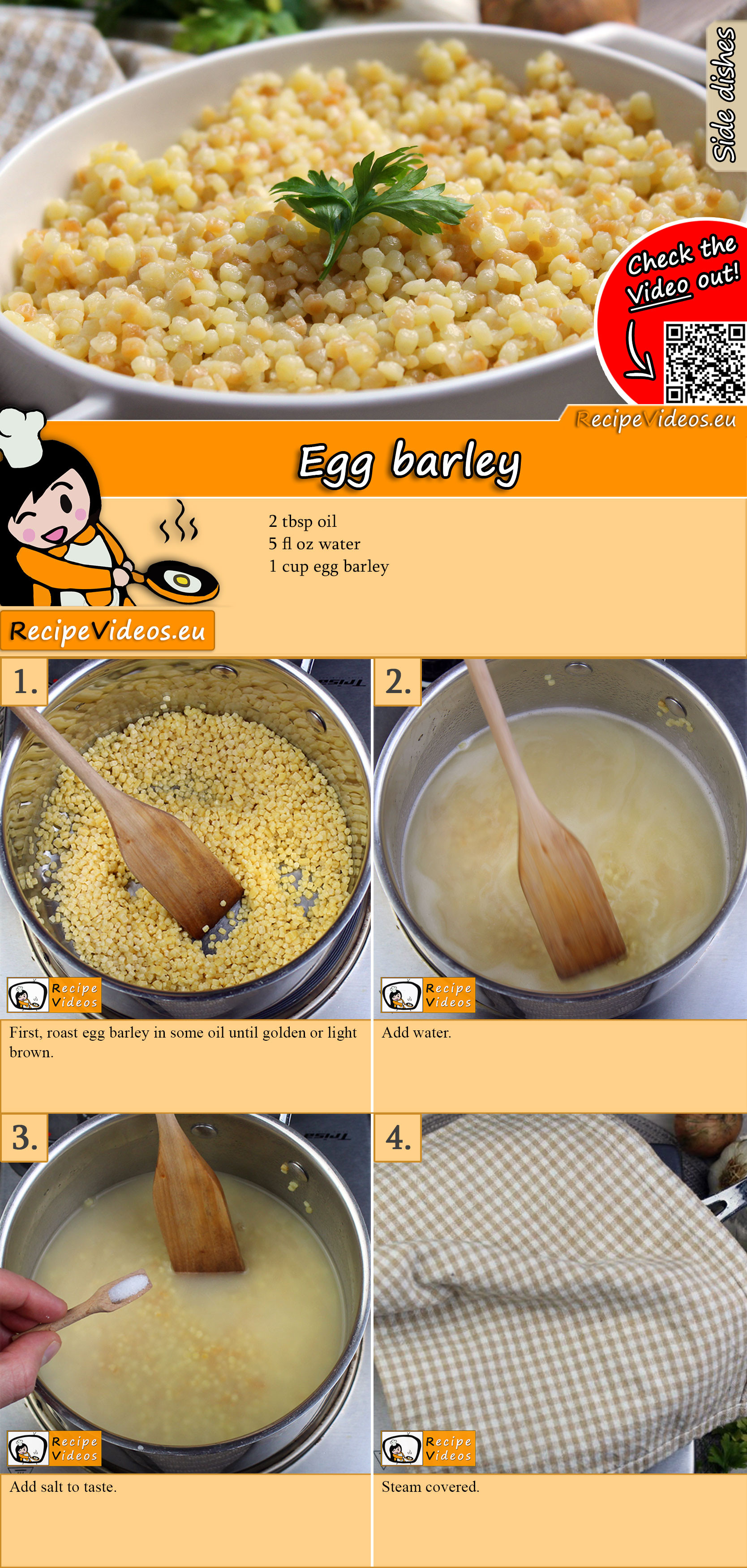 Egg barley recipe with video