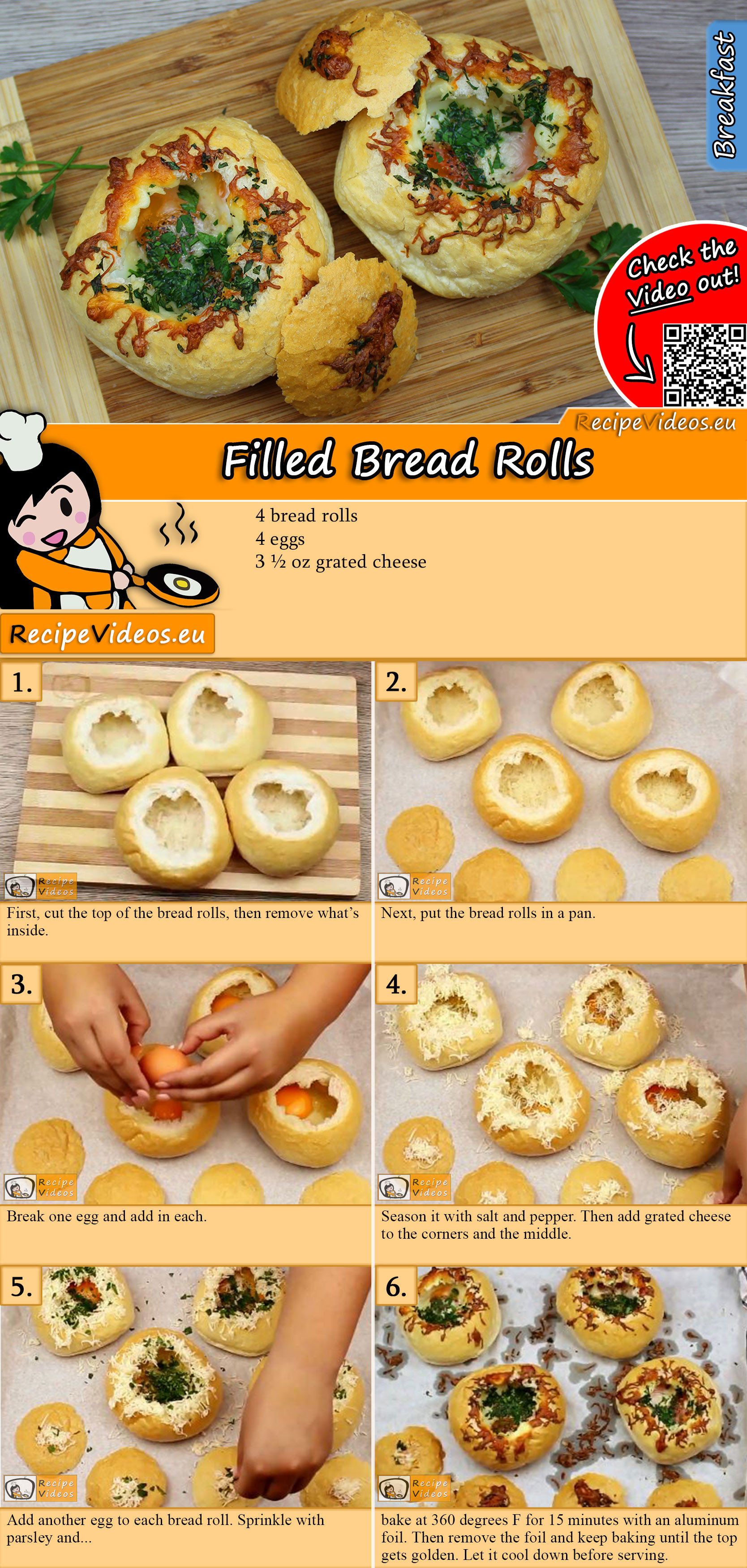 Filled Bread Rolls recipe with video