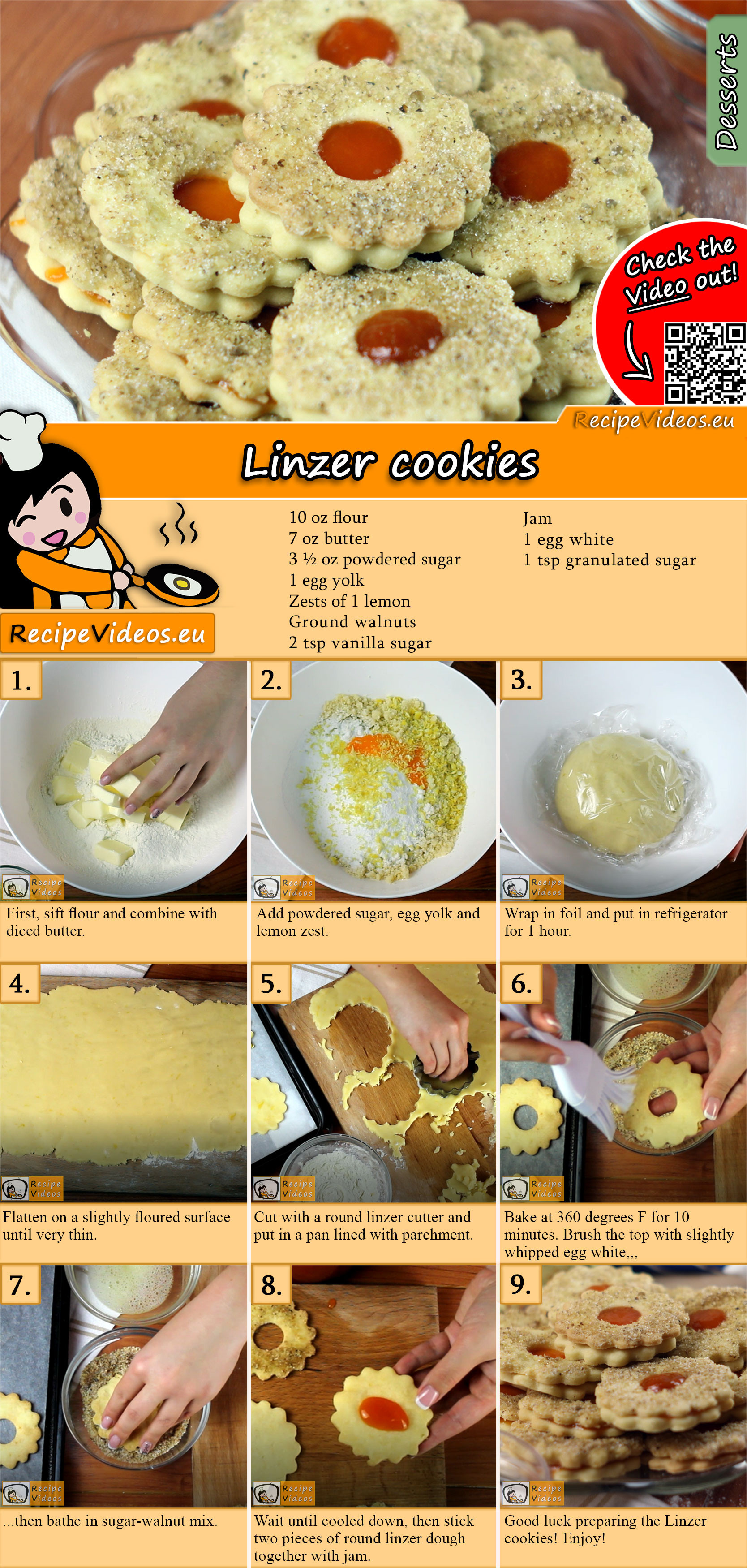 Linzer cookies recipe with video