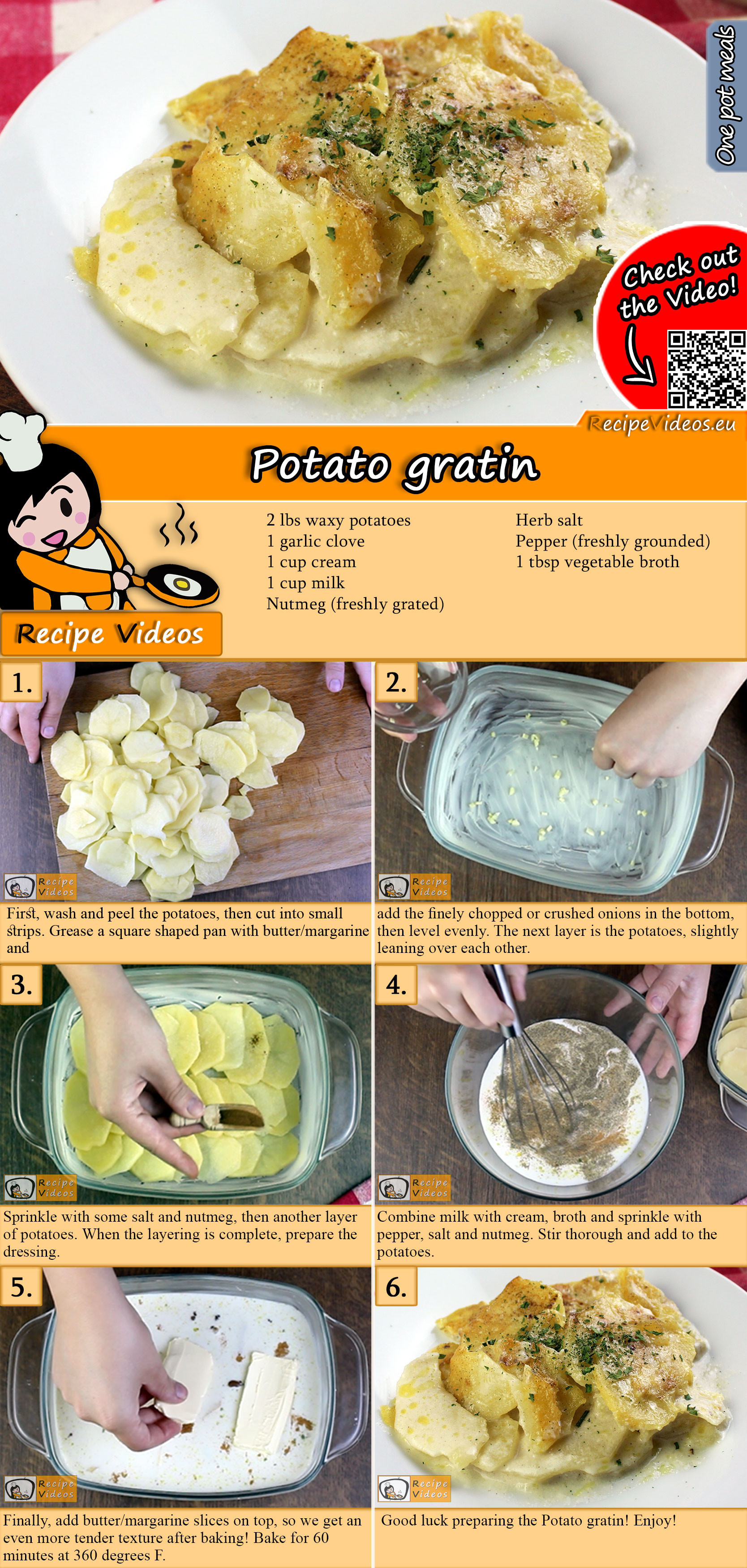 Potato gratin recipe with video