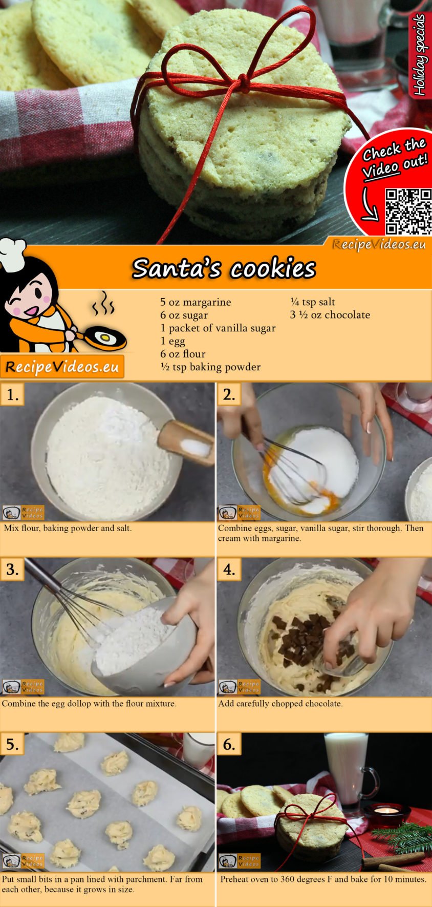 Santa’s cookies recipe with video