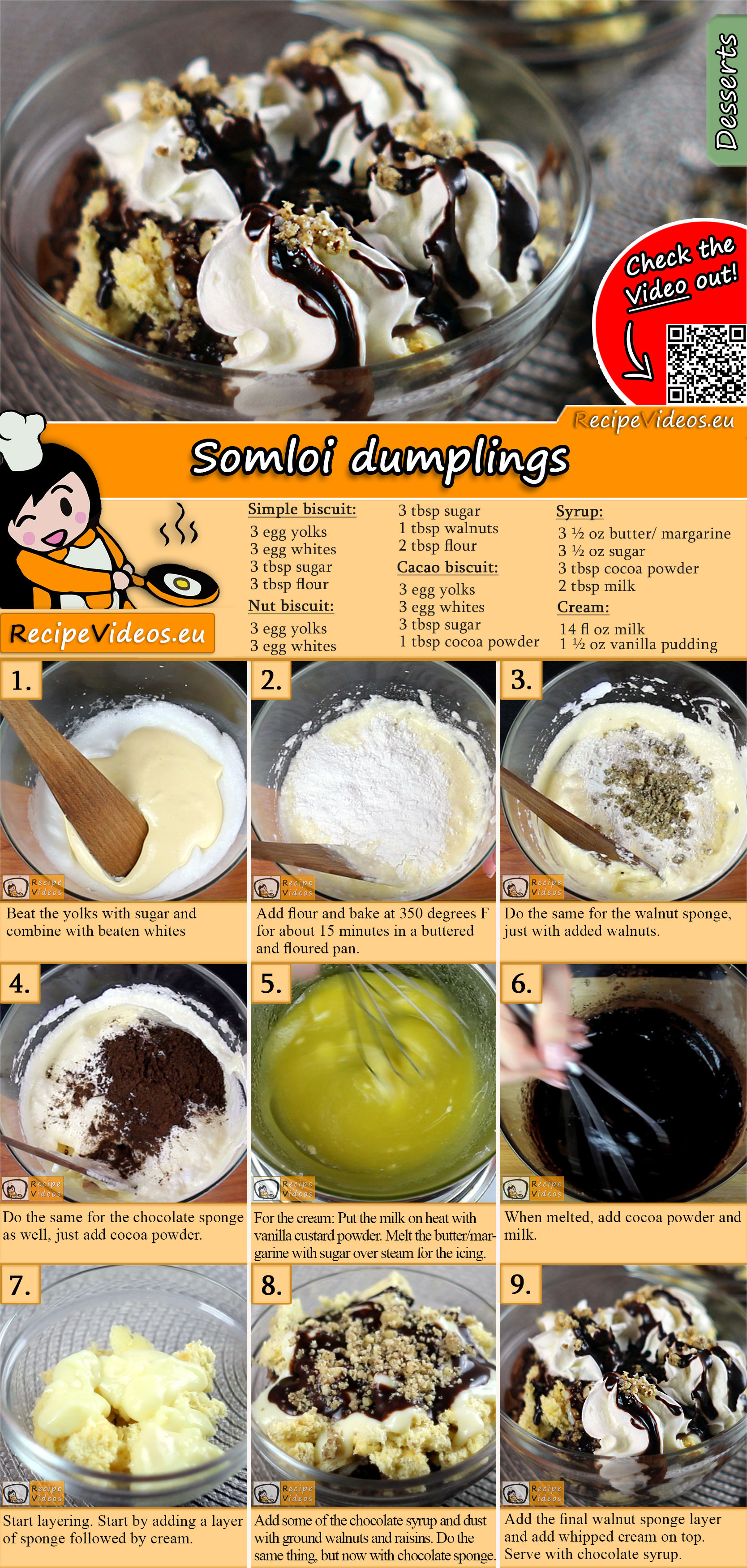 Somloi dumplings recipe with video