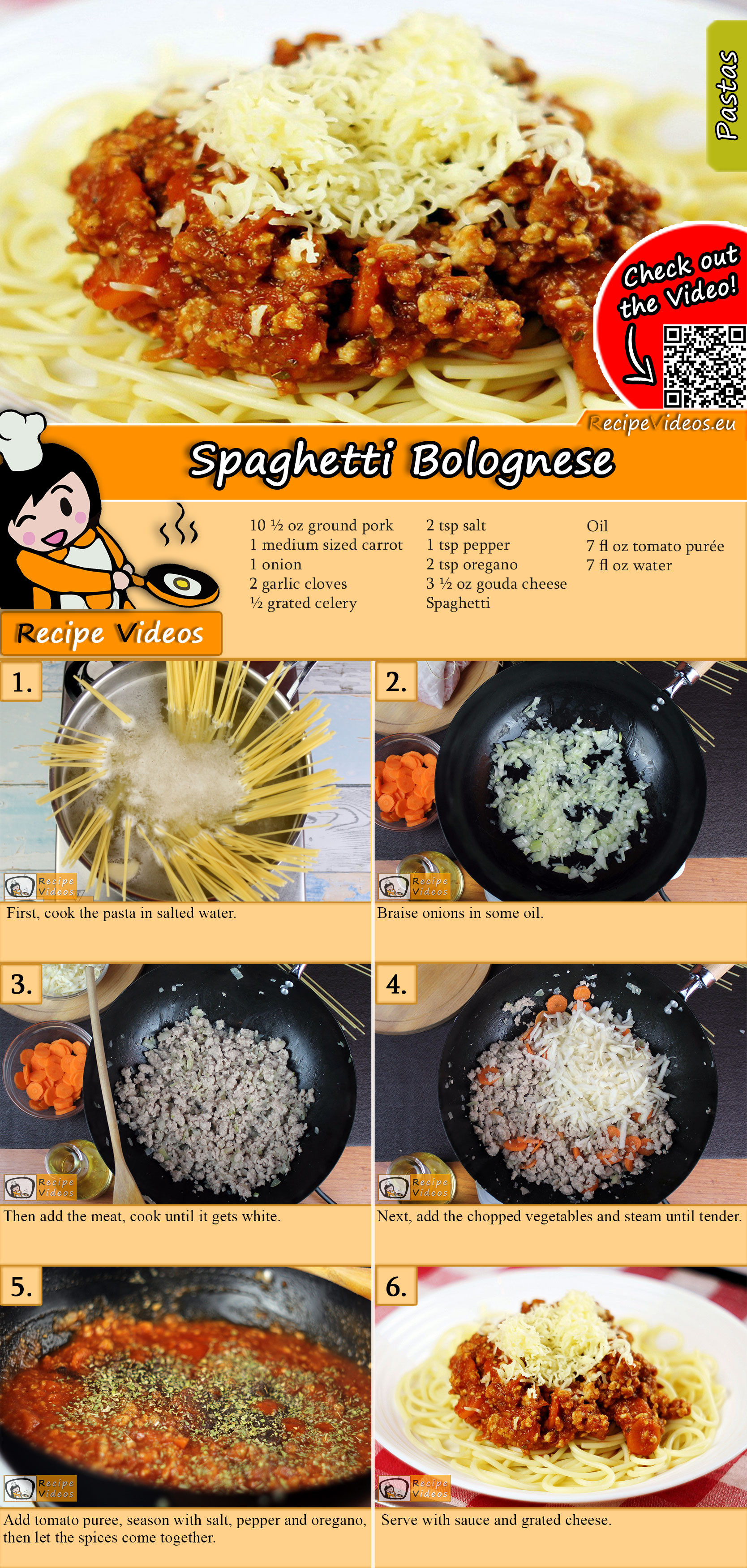Spaghetti Bolognese recipe with video