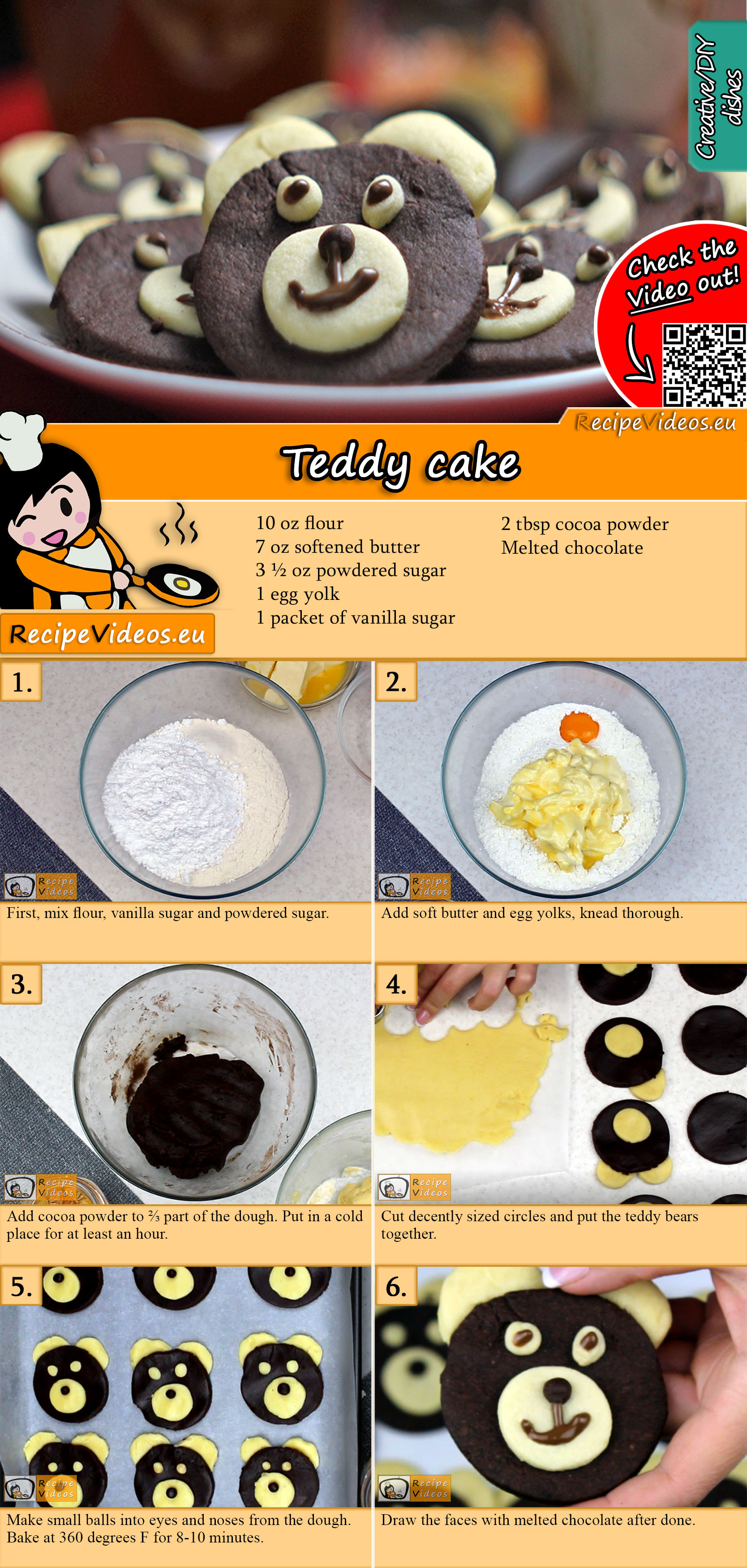 Teddy cake recipe with video