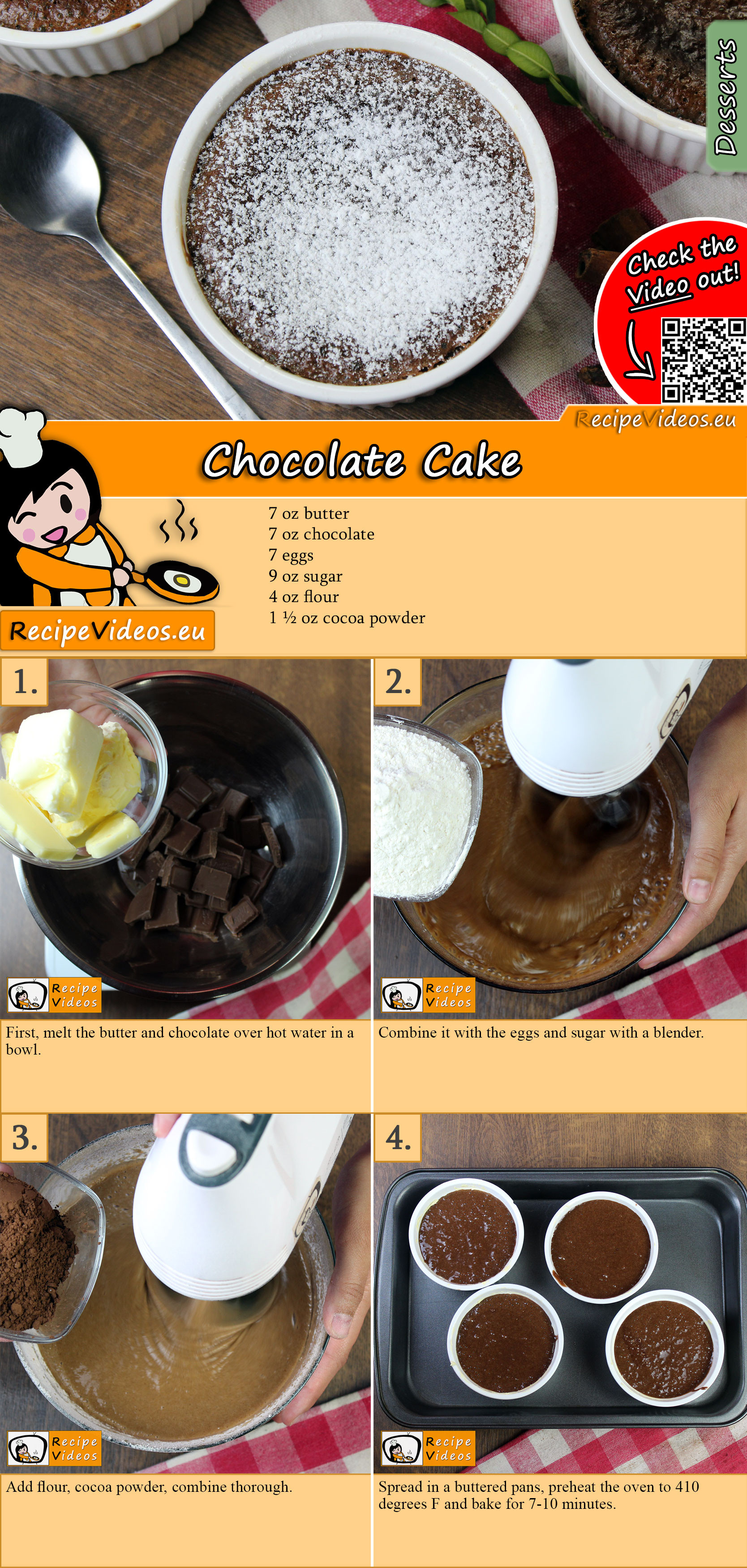 Chocolate cake recipe with video