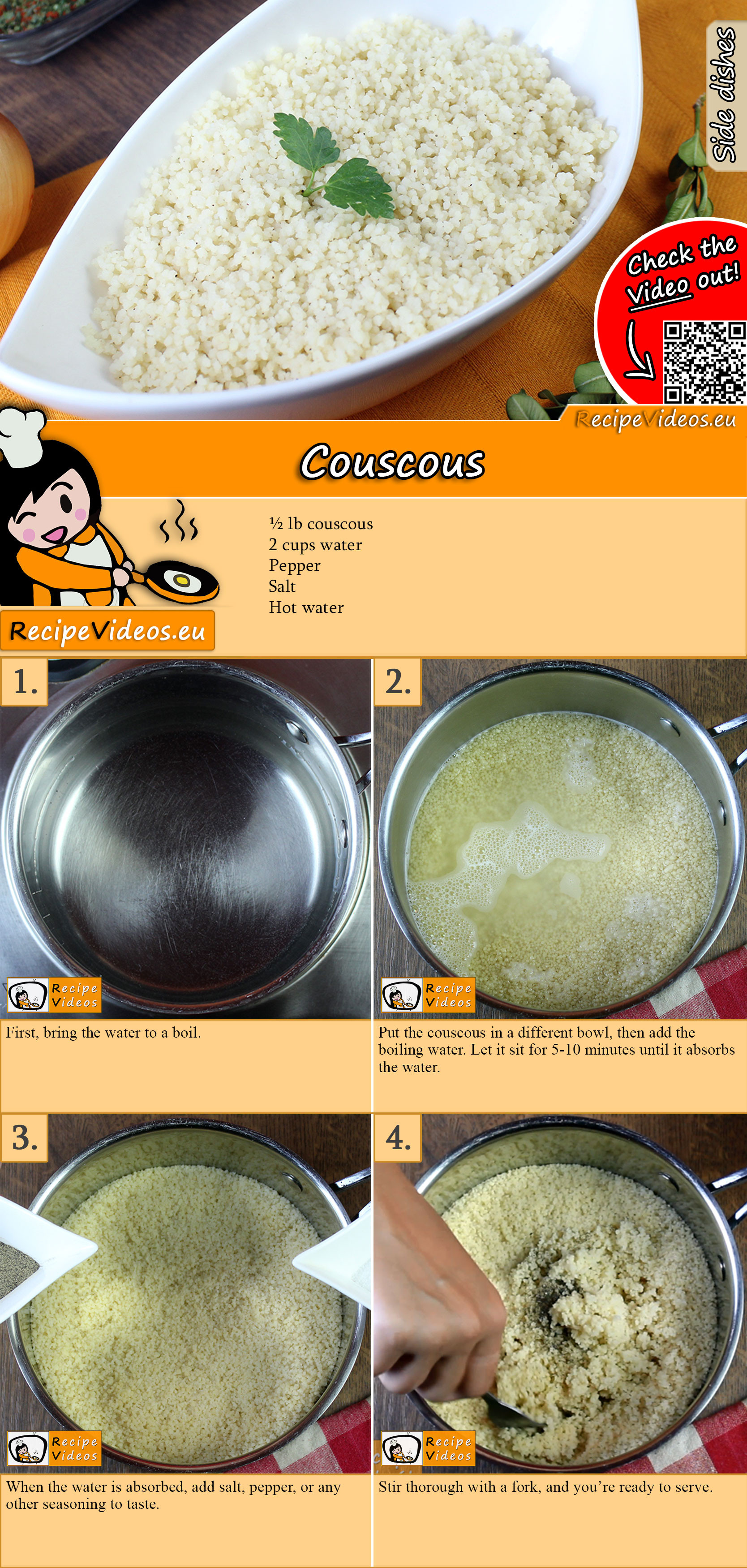 Couscous recipe with video