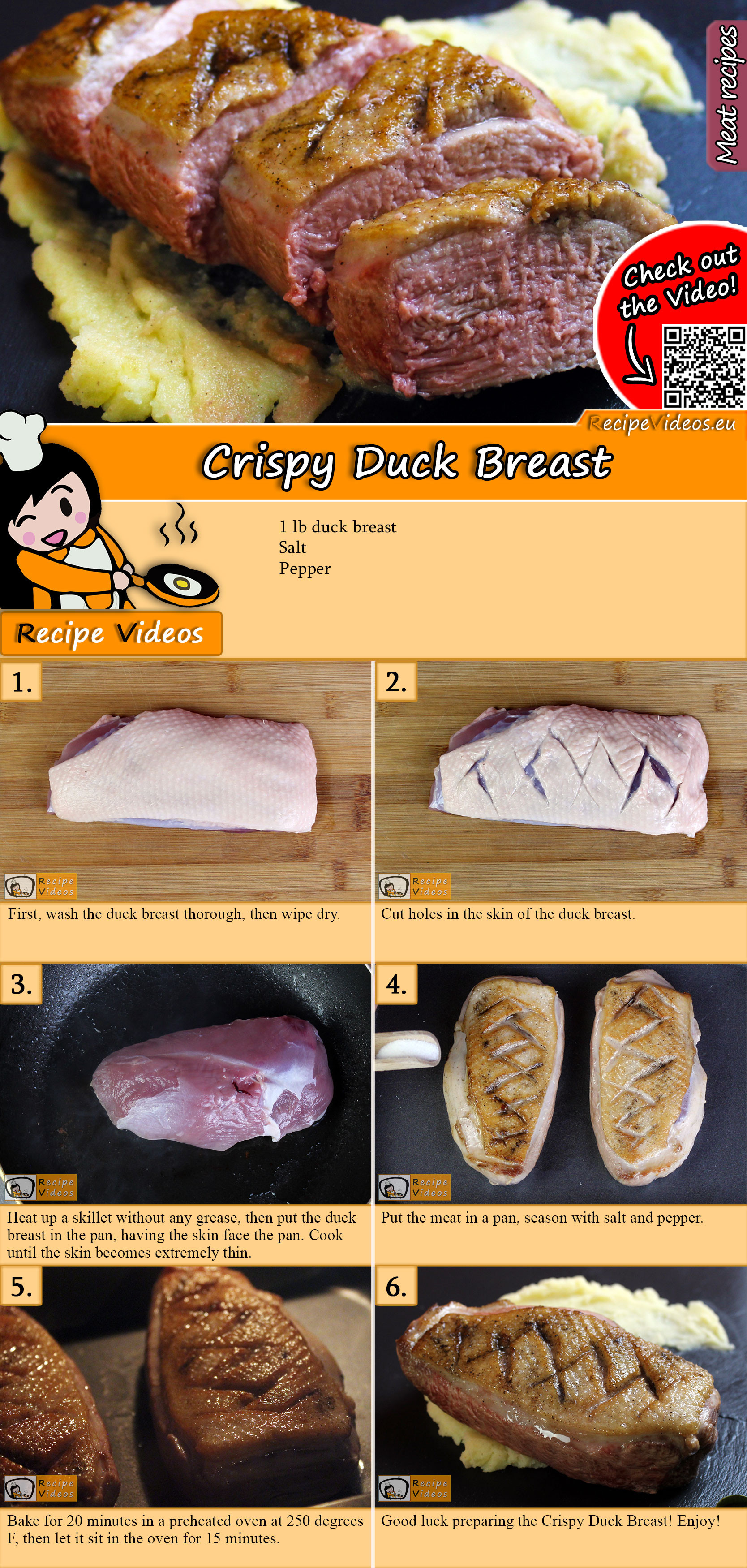 Crispy Duck Breast recipe with video