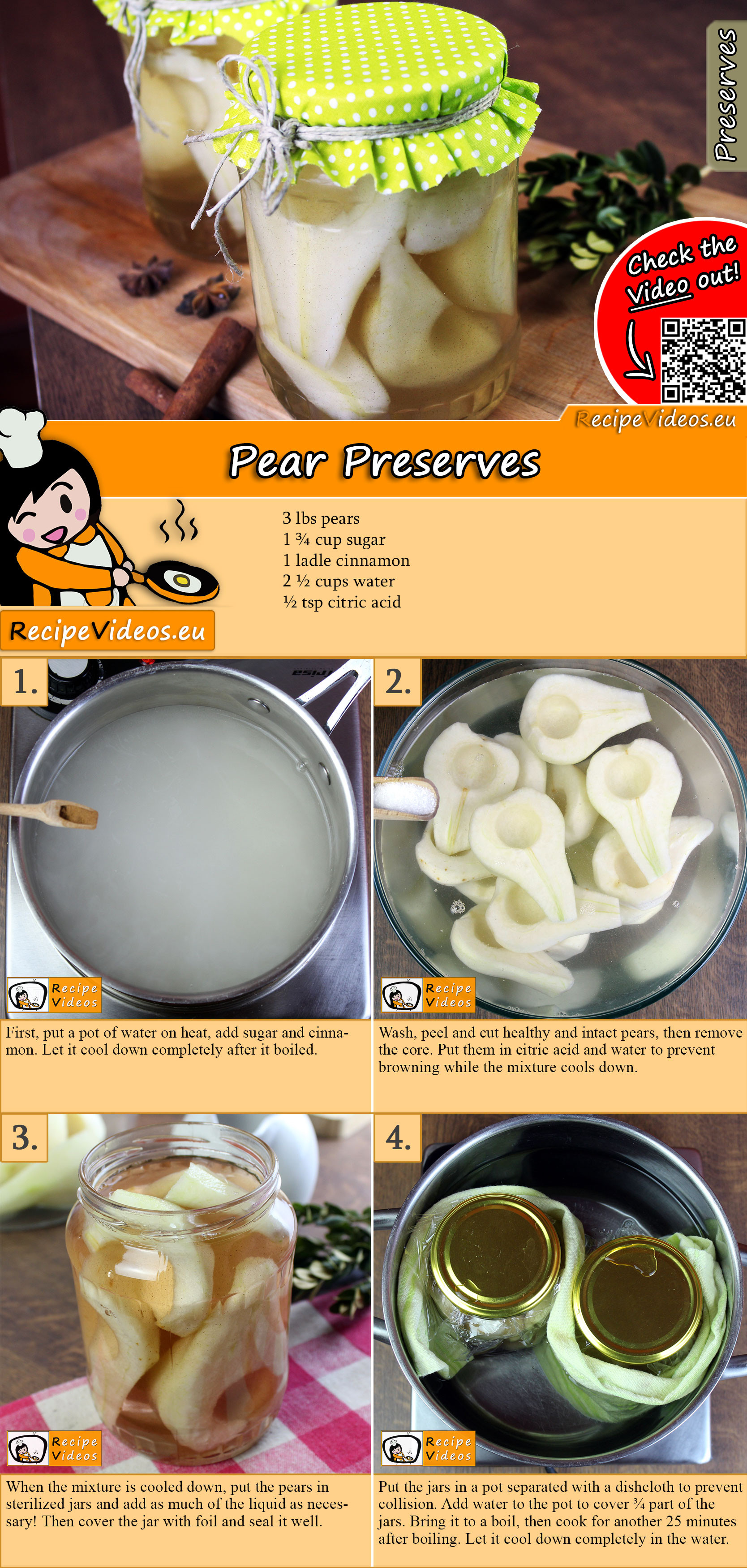 Pear Preserves recipe with video