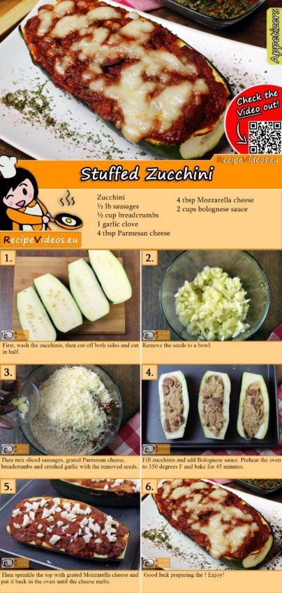 Stuffed zucchini recipe with video