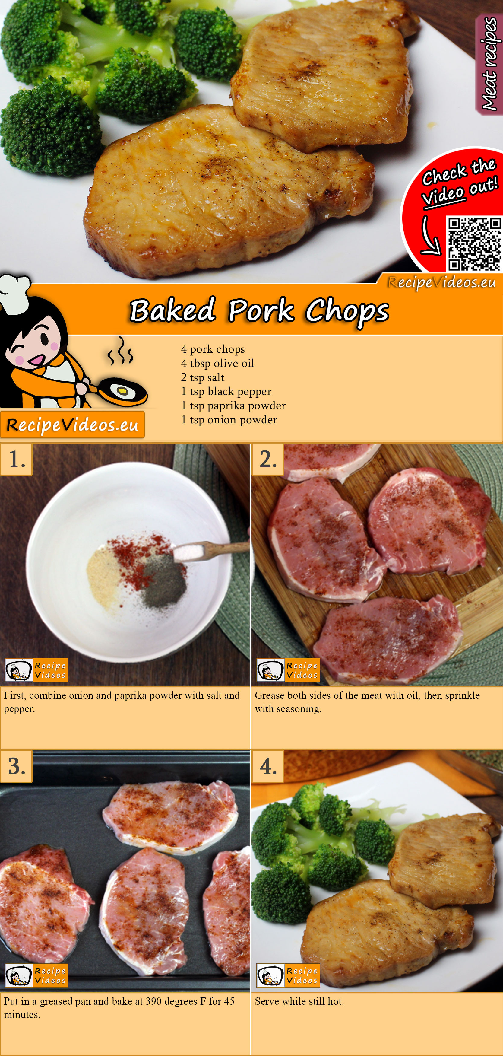 Baked Pork Chops recipe with video