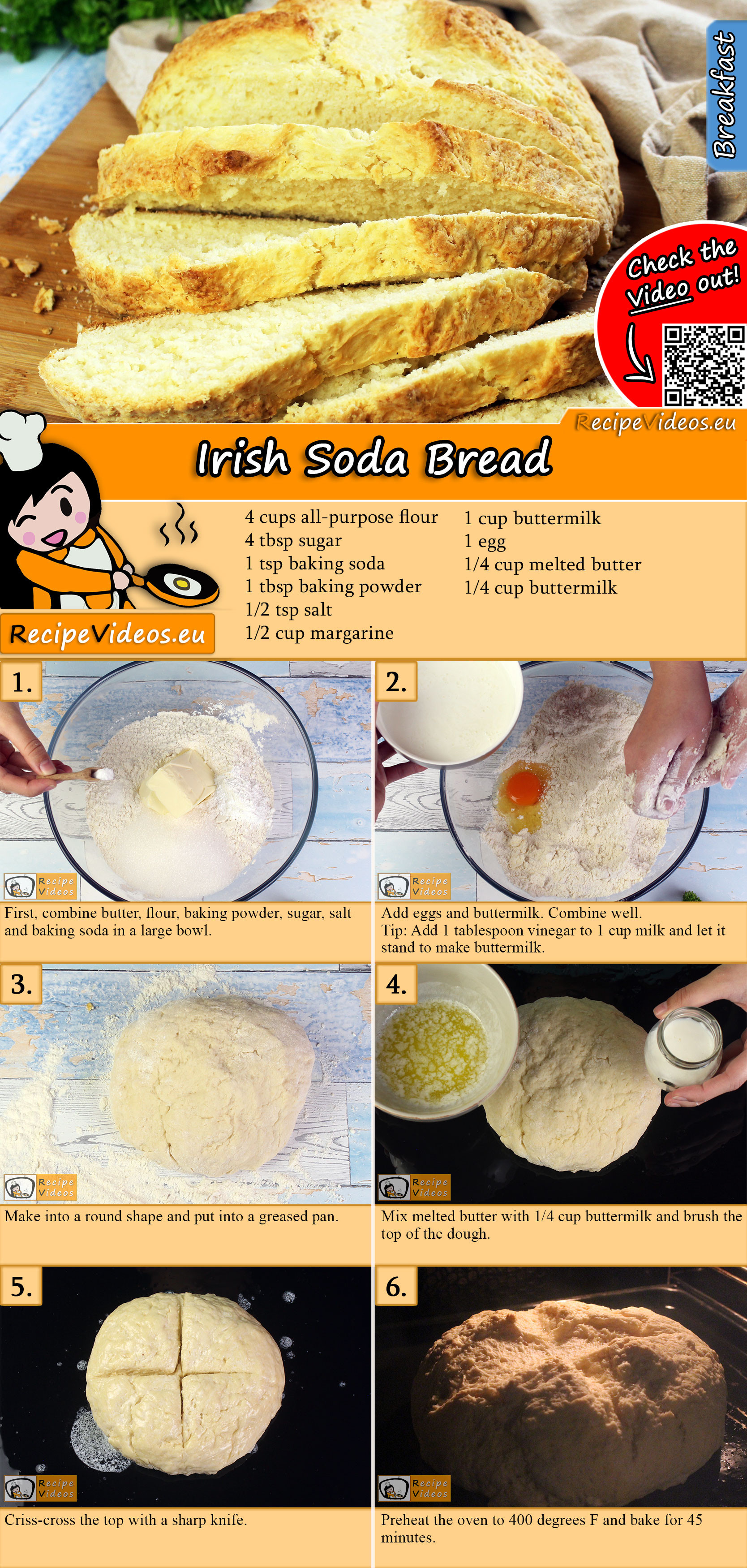 Irish Soda Bread recipe with video